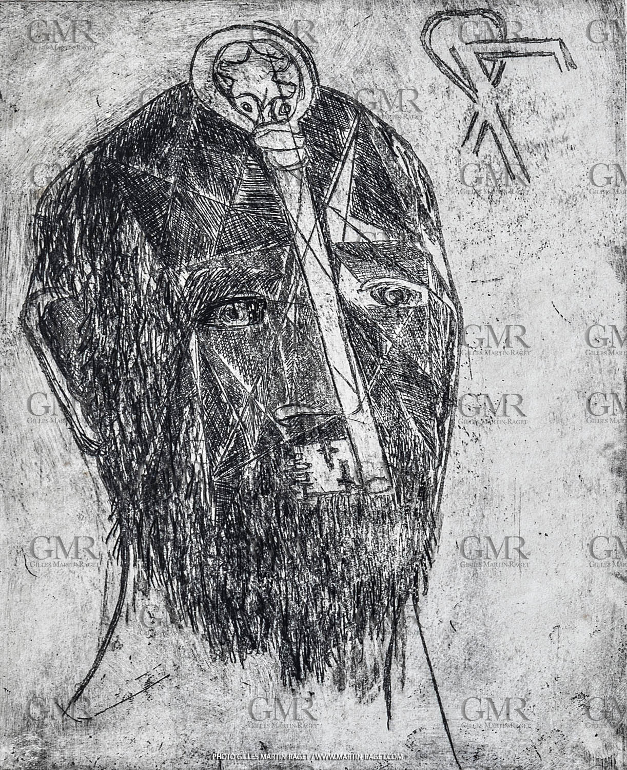 12 07 2020, St Rémy de Provence (FRA, 13) Oeuvre Germaine Richier, gravure