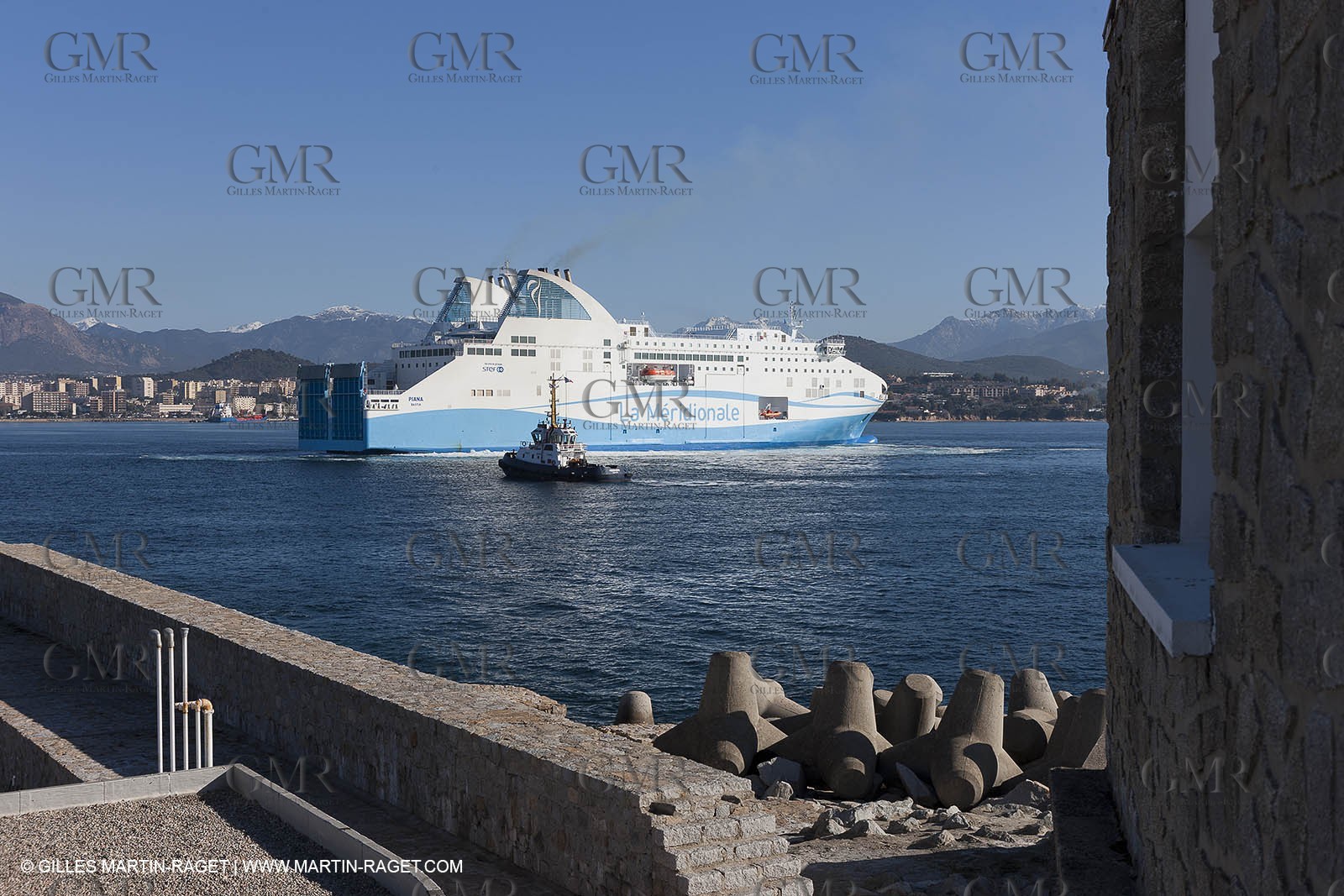 16 02 2012 - Ajaccio (FRA, Corse) -  La Méridionale shipping company- Piana at Ajaccio
