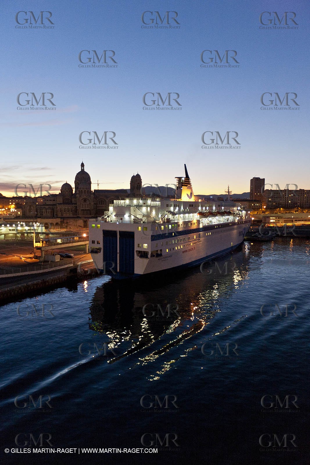 17 02 2012 - Marseille (FRA,13) - Arrival in Marseille harbour onboard ferry Piana (La Meridionale Corp.)