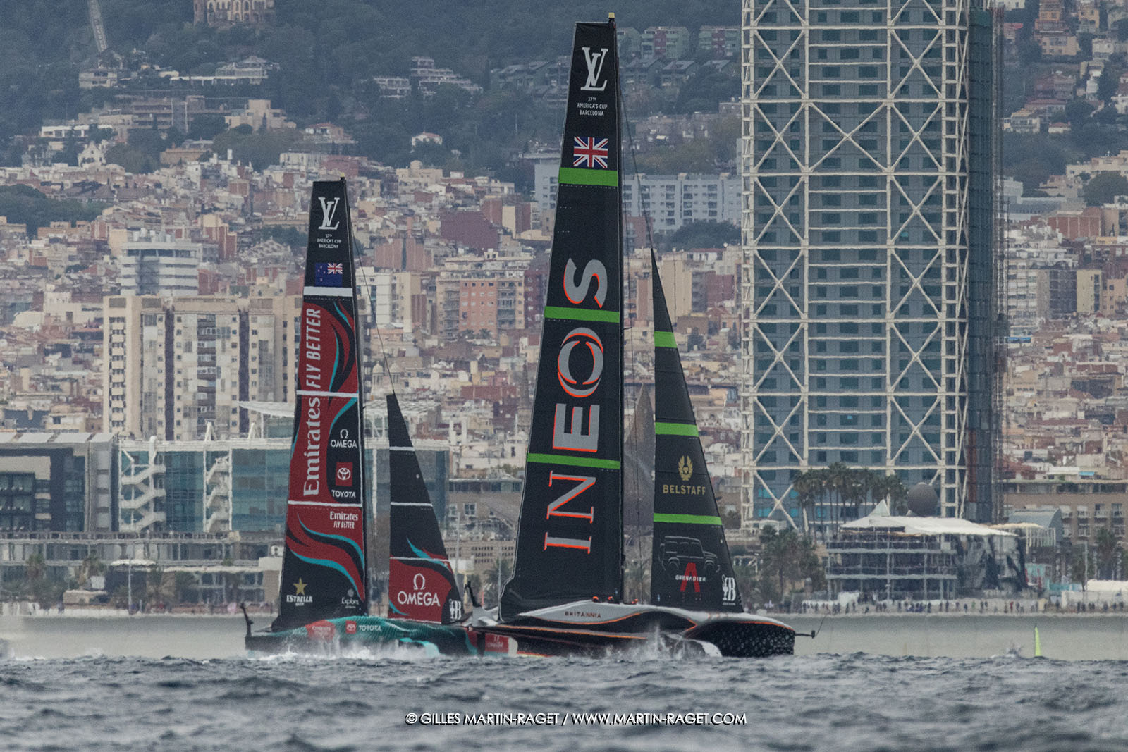 18 10 2024, Barcelona (ESP), Louis Vuitton 37th America's Cup, Final Match, Race Day 5, Race 8
