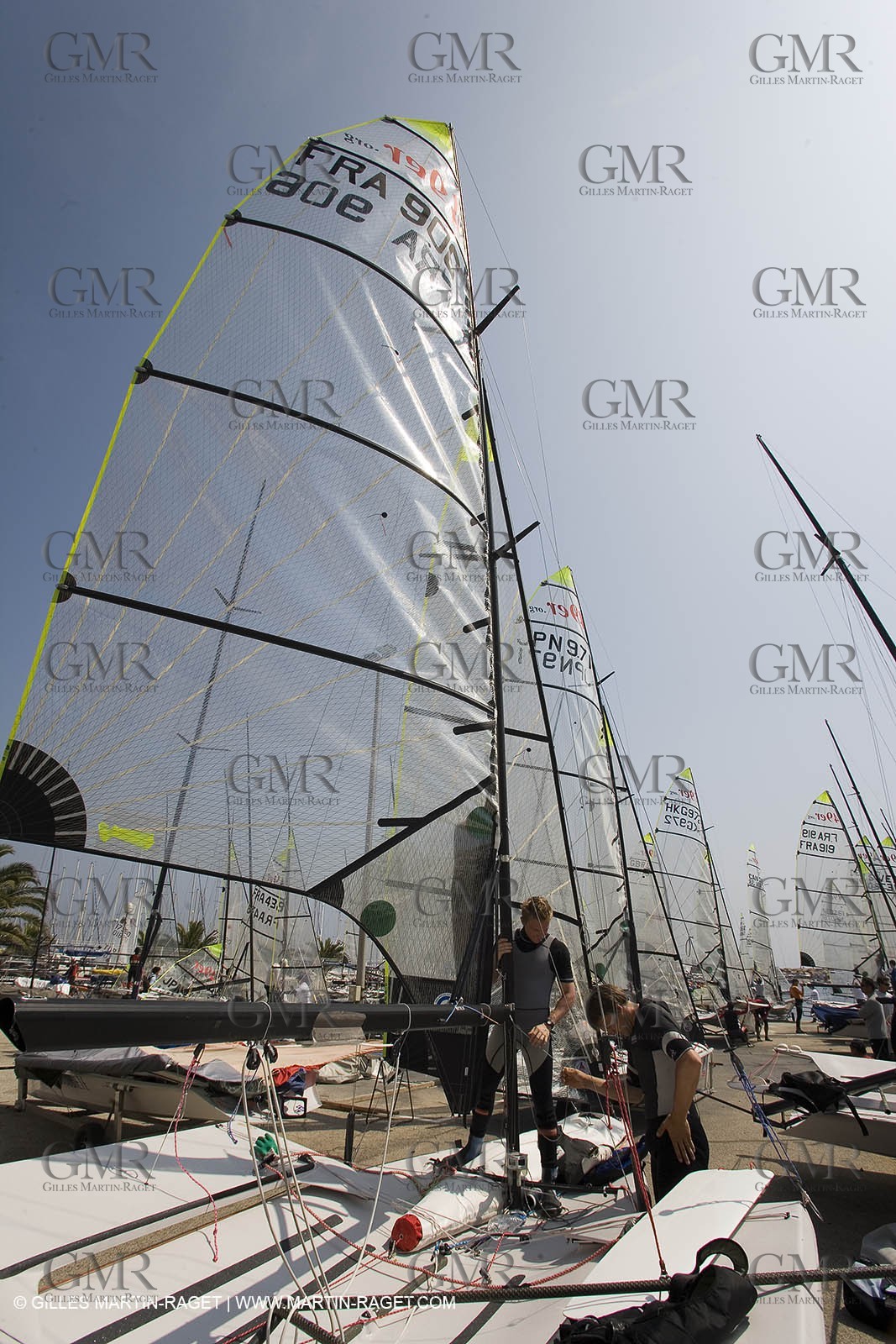 22 04 2007 - 2007 Semaine Olympique Française - Hyères (South of France) - Day 1 - Team France - 49er