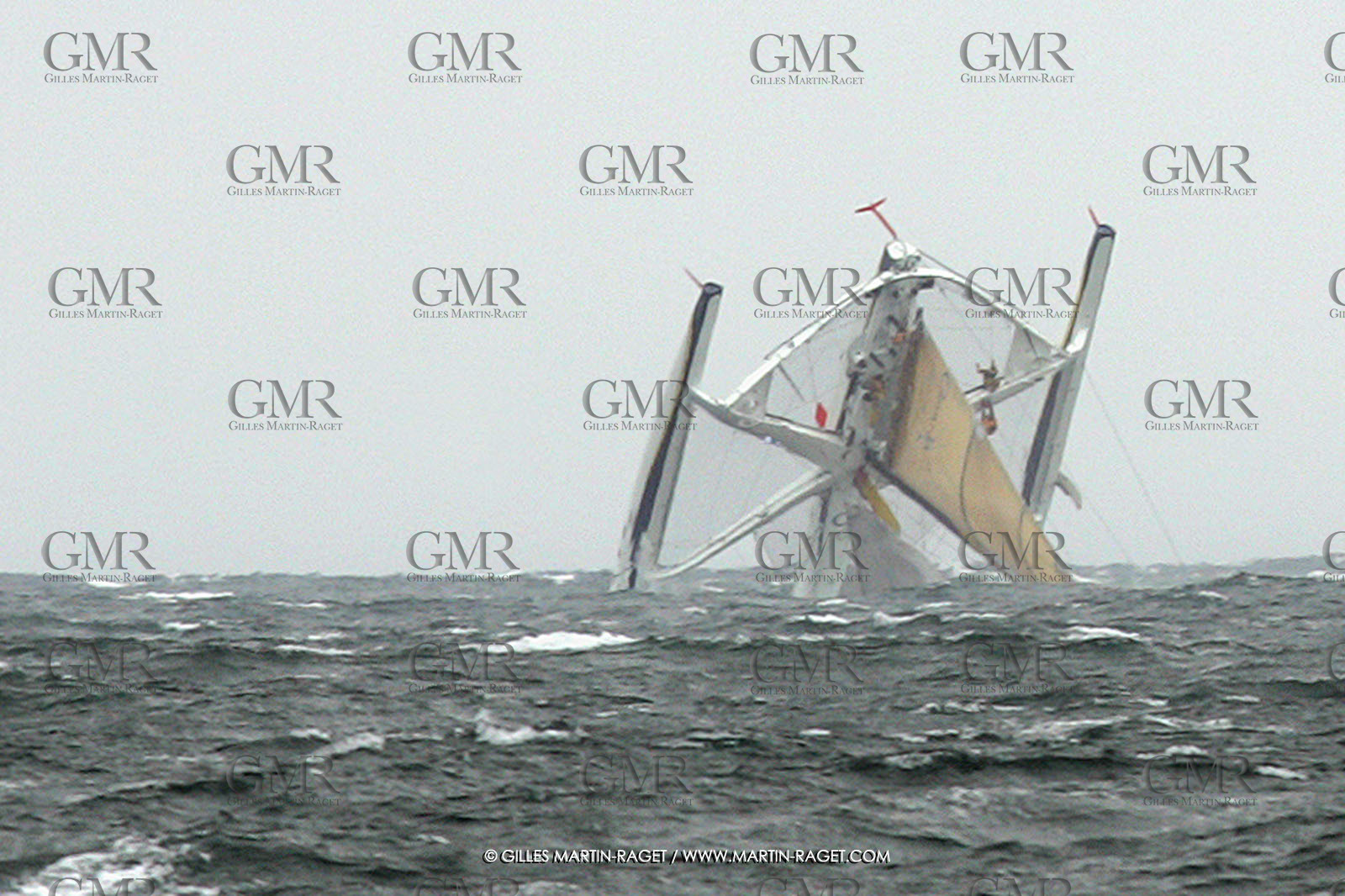 2004 ORMA Multihulls Championship - Fecamp Grand Prix - Gitana X capsize