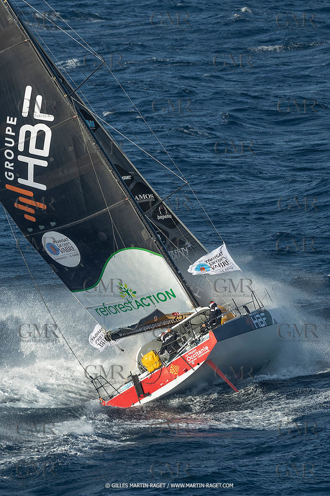 27 08 2021, Marseille (FRA), Transat Jacques Vabre 2021, Class 40, HBF-Reforest'Action (Kito de Pavant, Gwen Gbick)