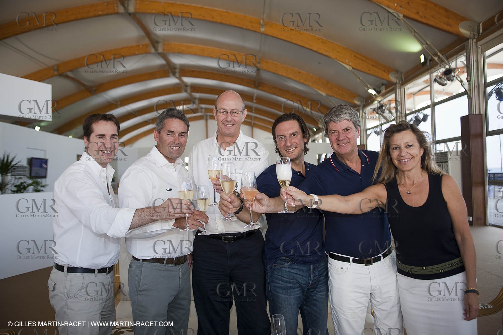 25 07 2010 - Dubai (UAE)  34th America's Cup- Louis Vuitton Partnership Announcement- Mark Bullingham, Russell coutts, Richard Worth, Pierto Beccari, Yves Carcelle, Chrisitne Bélange