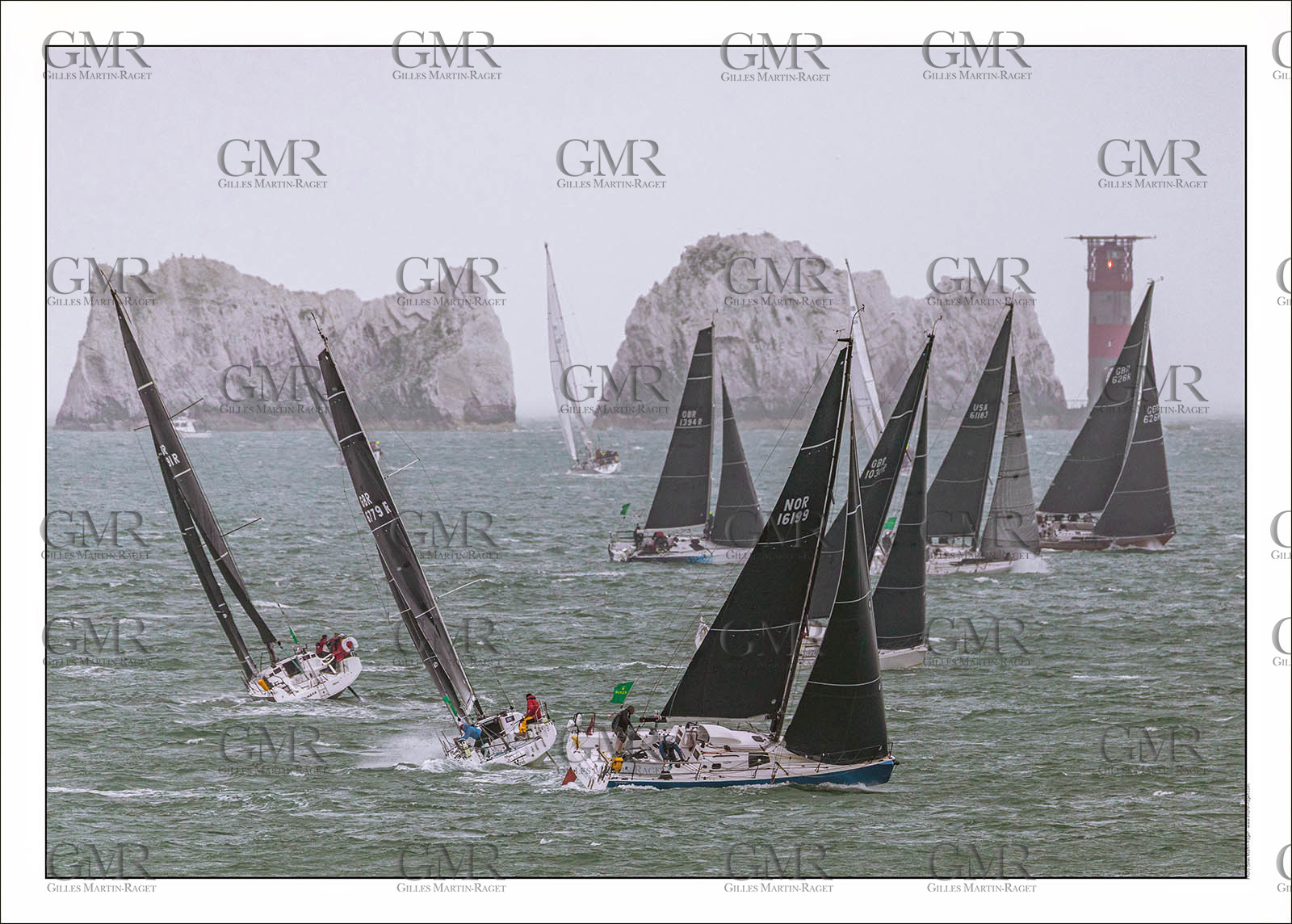 Rolex Fastnet Race 2025 fleet at the Needles