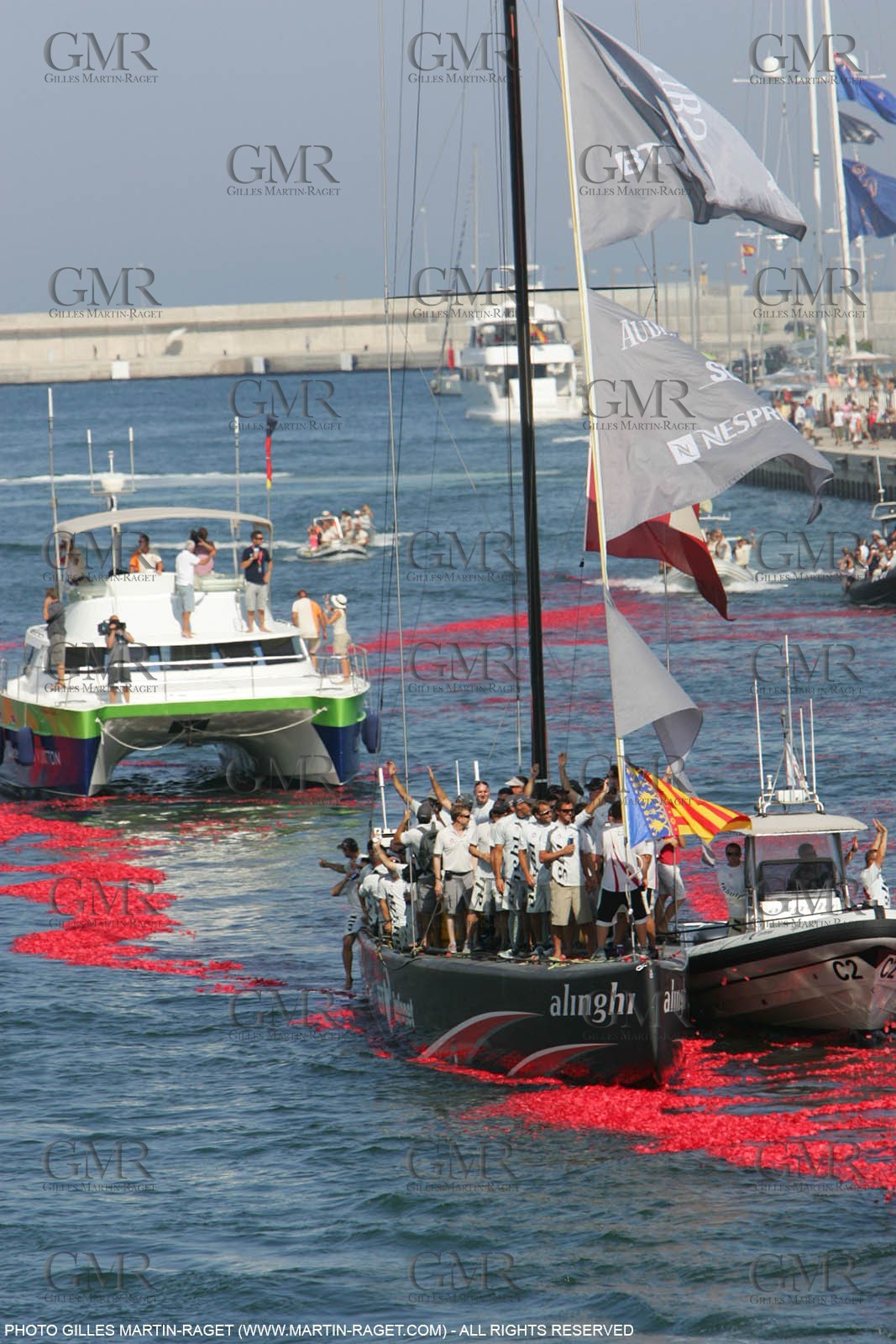 03 07 2007-Valencia (Spain)- 32nd America's Cup - Final Match - Day 8 - Alinghi vs Emirates Team New Zealand
