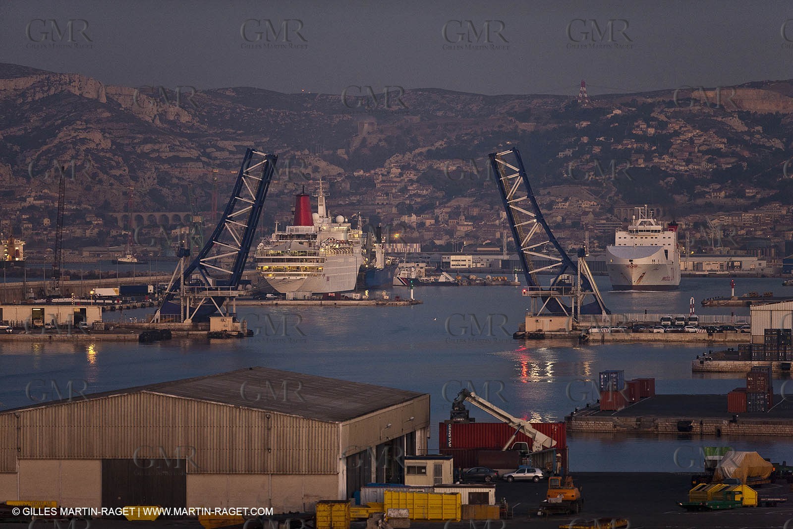 17 02 2012 - Marseille (FRA,13) - Arrival in Marseille harbour onboard ferry Piana (La Meridionale Corp.)