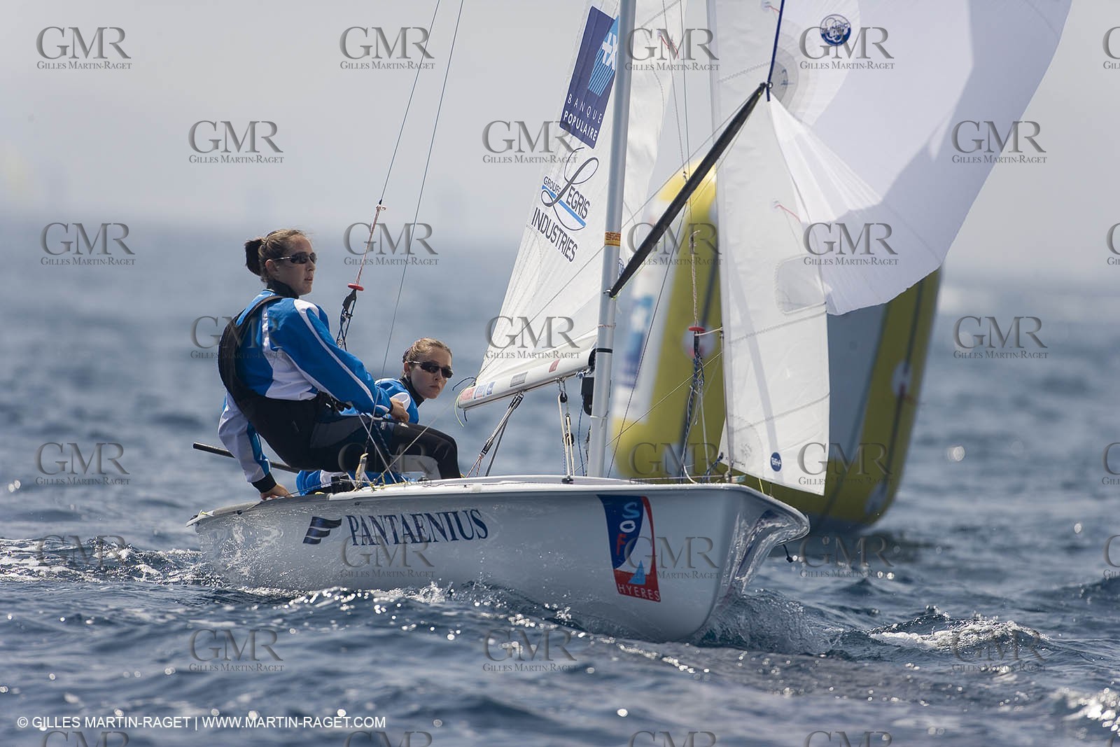 24 04 2007 - 2007 Semaine Olympique Française - Hyères (South of France) - Day 3- Team France - 470 Femme - Petitjean-Douroux
