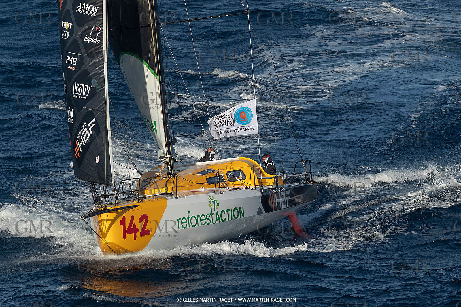 27 08 2021, Marseille (FRA), Transat Jacques Vabre 2021, Class 40, HBF-Reforest'Action (Kito de Pavant, Gwen Gbick)