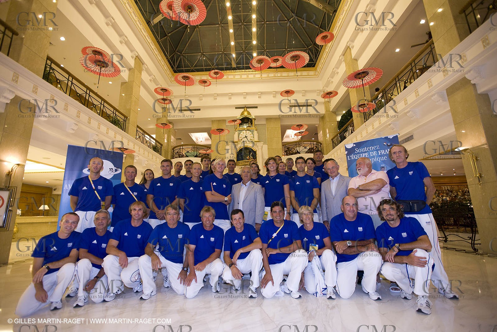 07 08 2008 - Qingdao (CHN) - Olympic games - Sailing - Opening of Club France at Grand Regency hotel and press conference with main press center in Beijing.