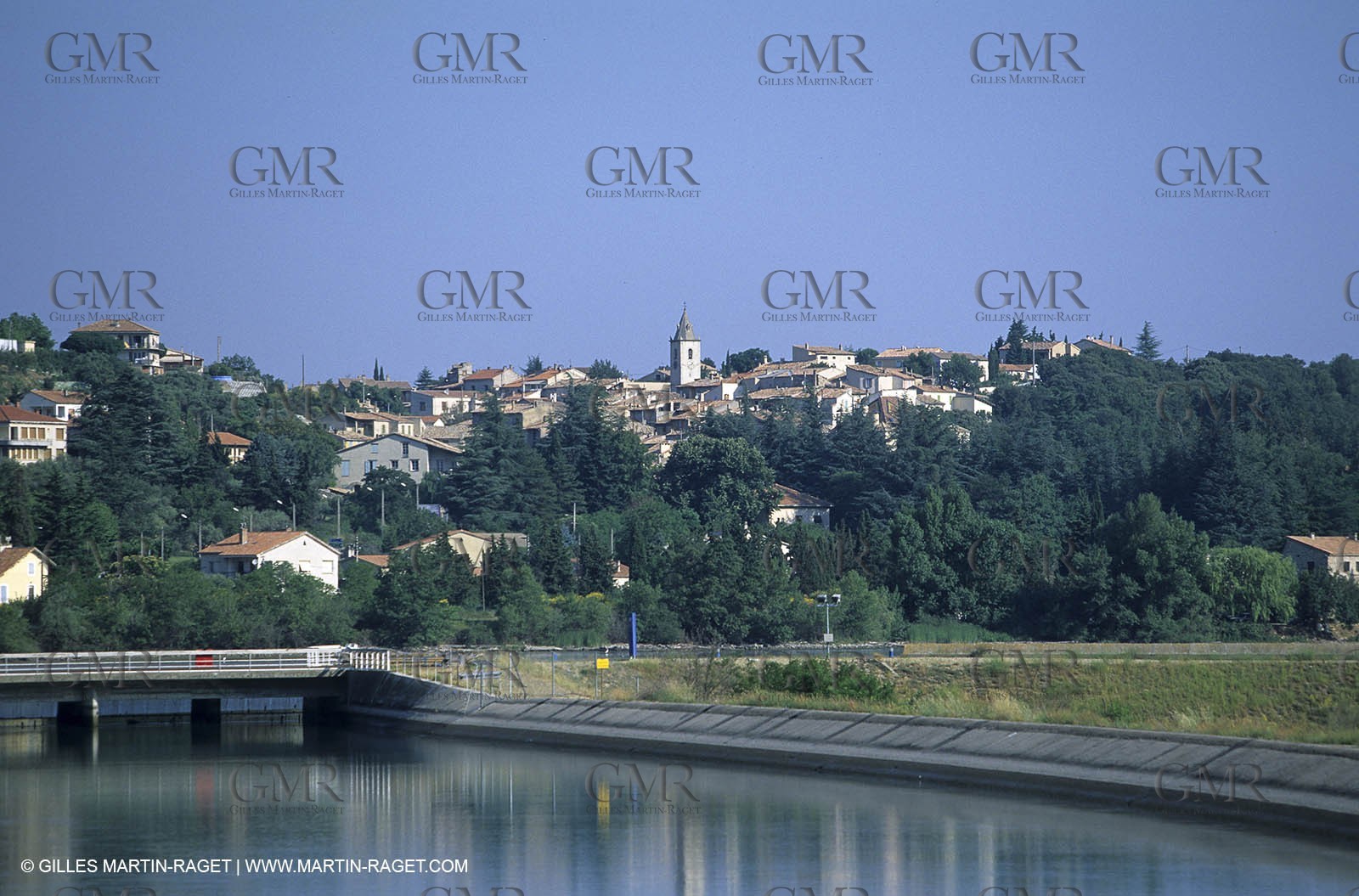 The Durance river next to Saint Auban