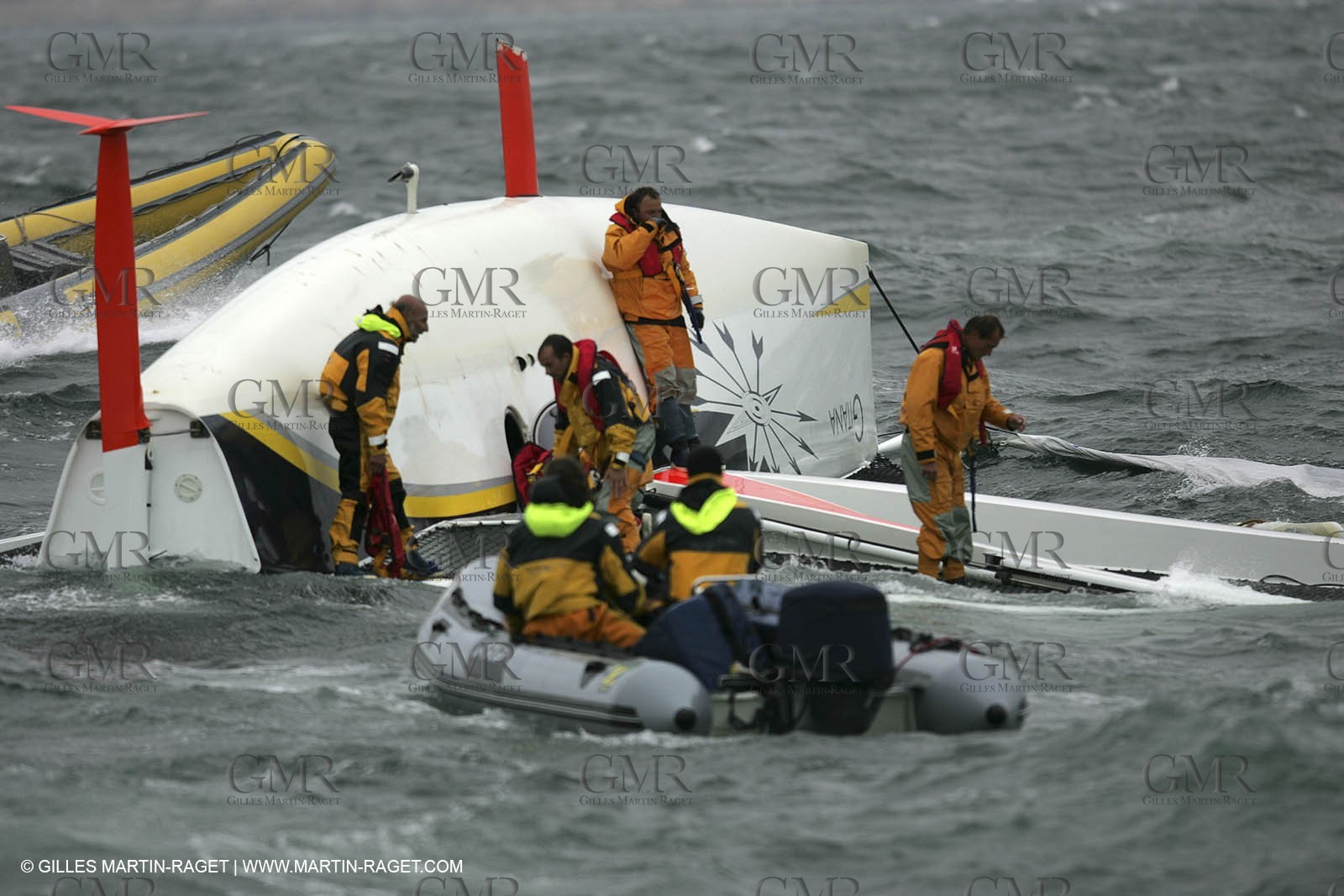 2004 ORMA Multihulls Championship - Fecamp Grand Prix - Gitana X capsize