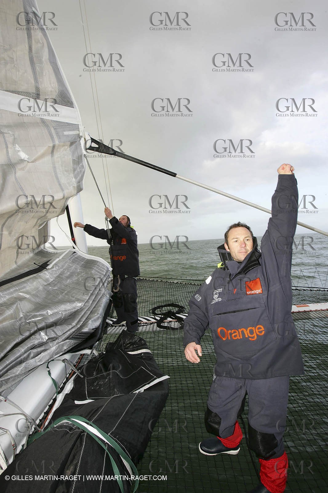 Orange II  - 2005 Jules Verne Trophy - Training in Bay of Biscay -Legoff - Péché-
