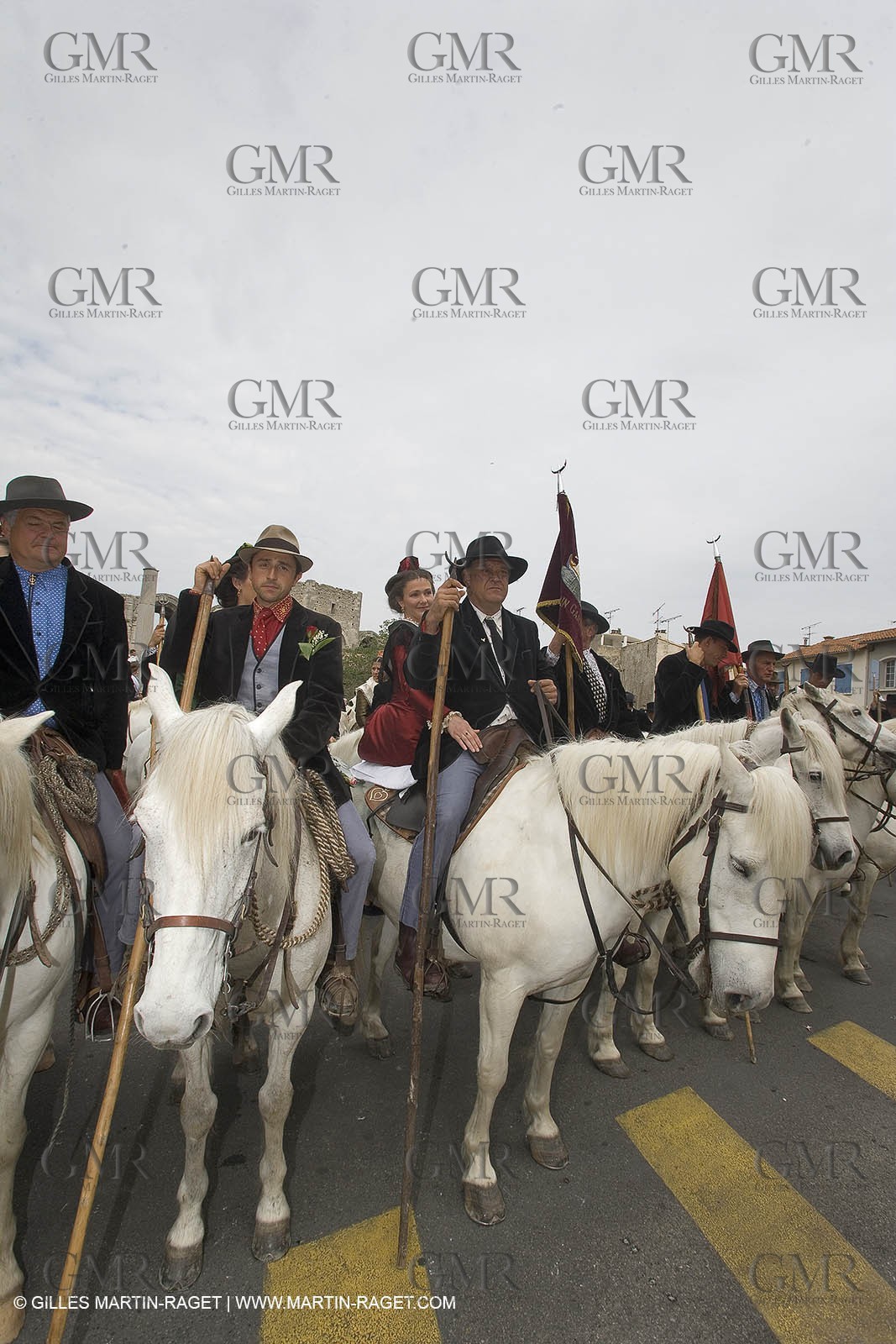 Arlésiennes in costume - Gardians (cow-boys) celebration - Arles