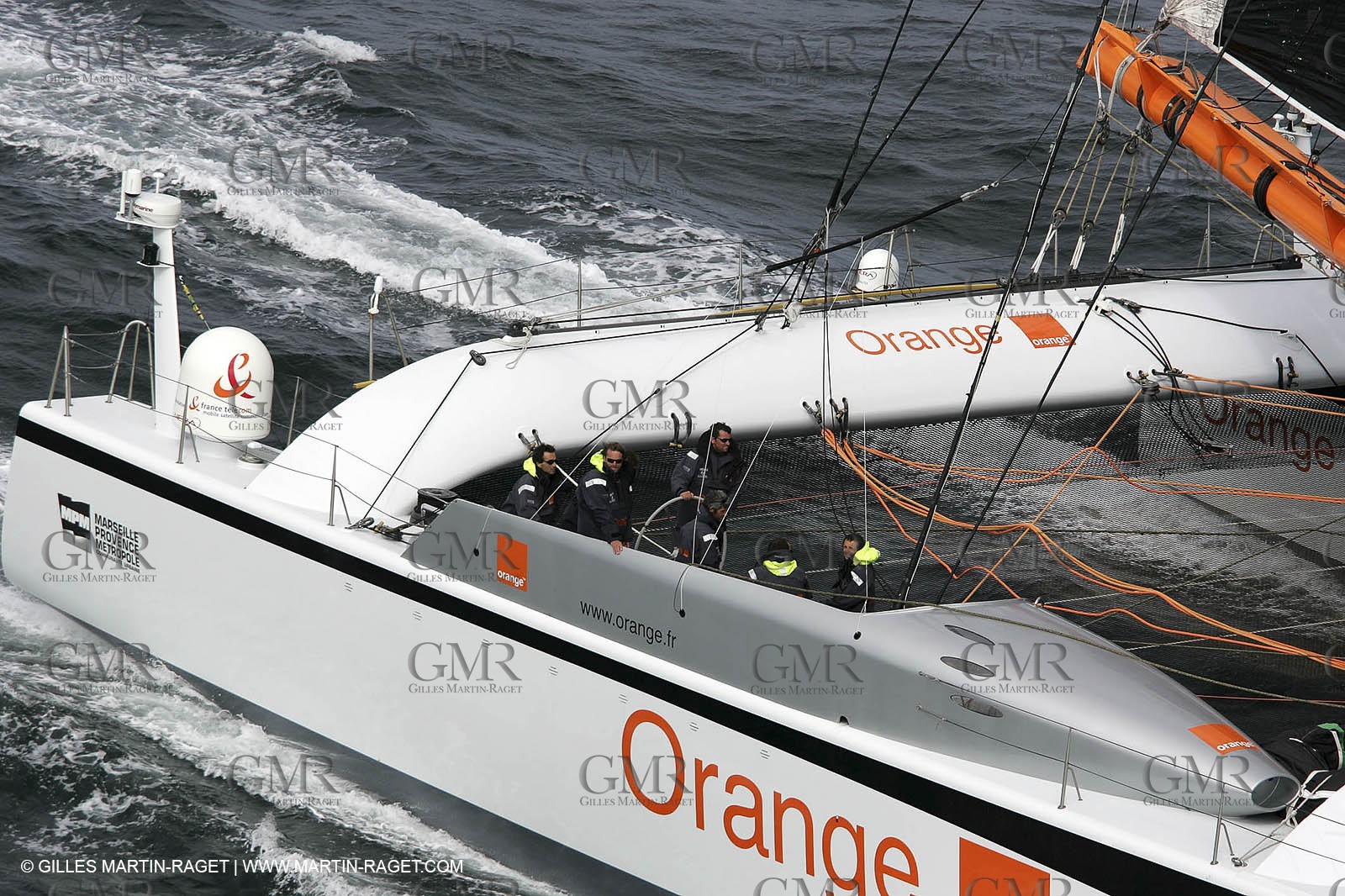 2004 Atlantic record attempt - Orange II at Land's End
