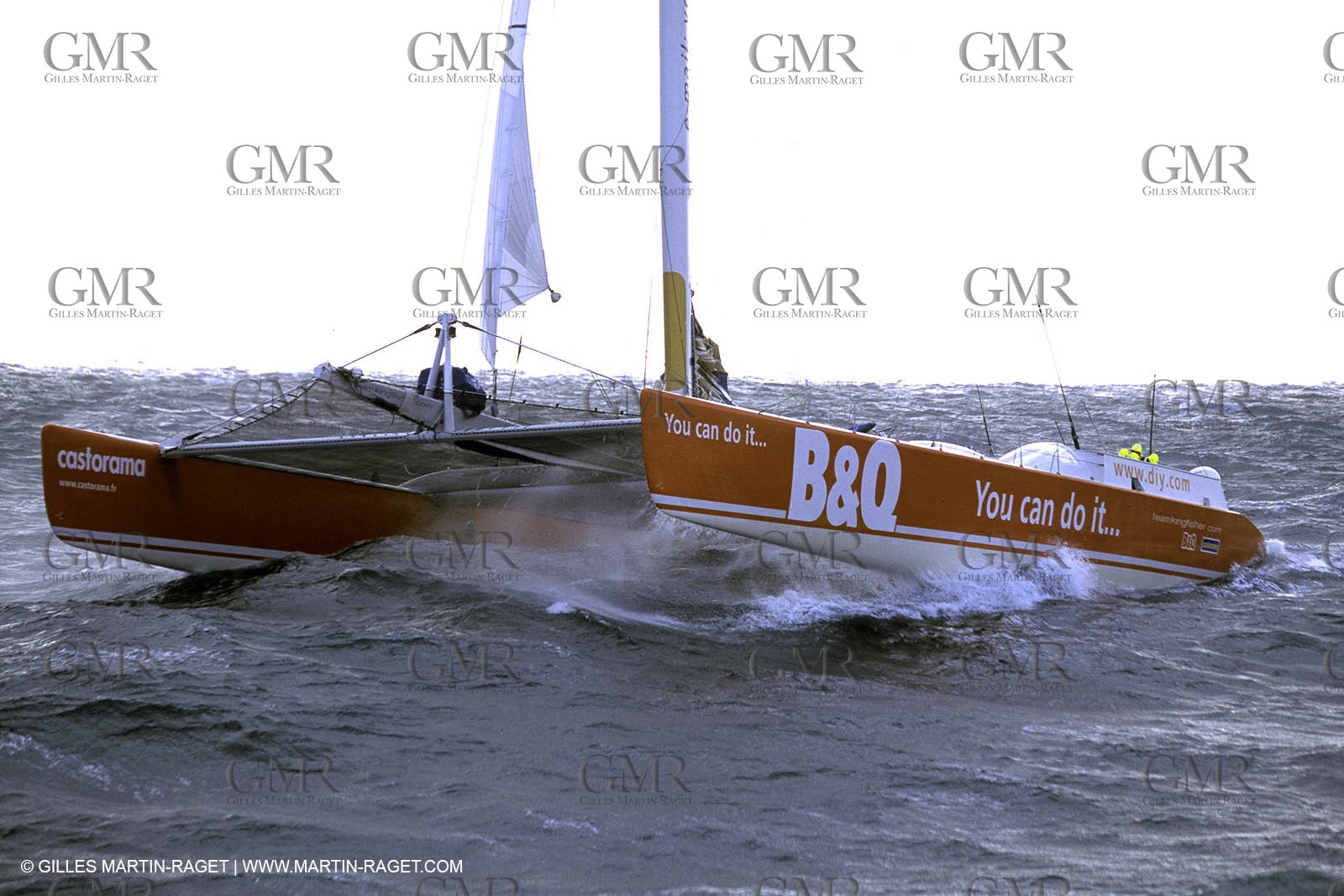 Kingfisher II - Jules Verne Trophy 2002 start - Brest