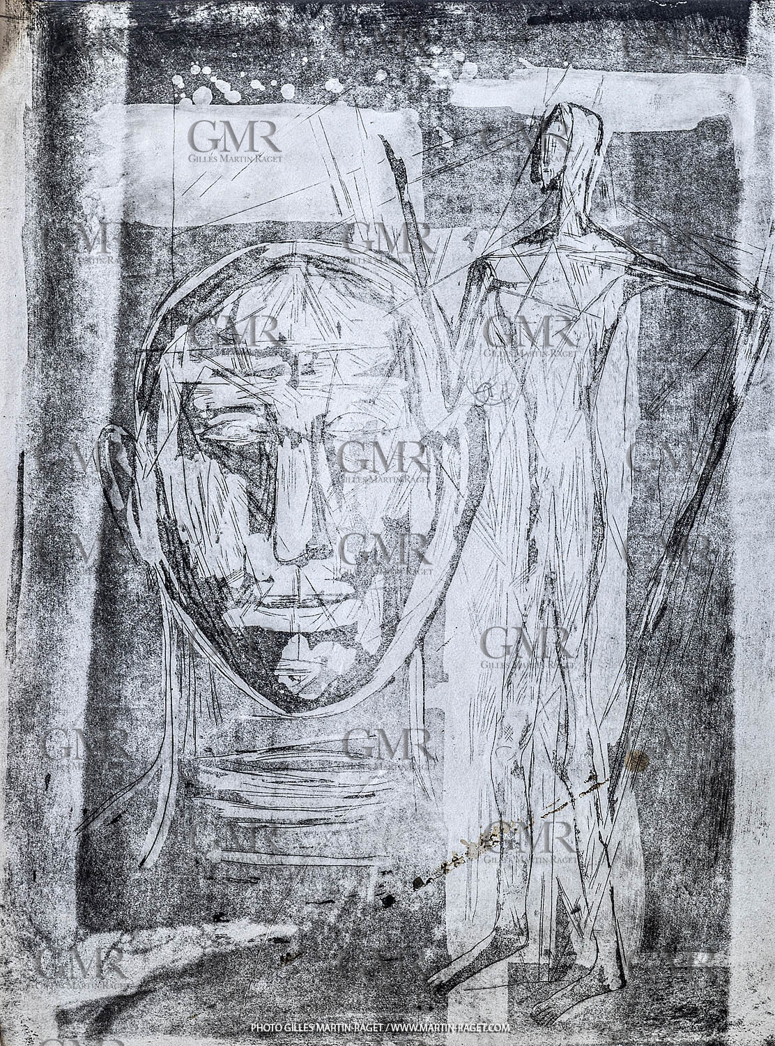 12 07 2020, St Rémy de Provence (FRA, 13) Oeuvre Germaine Richier, gravure