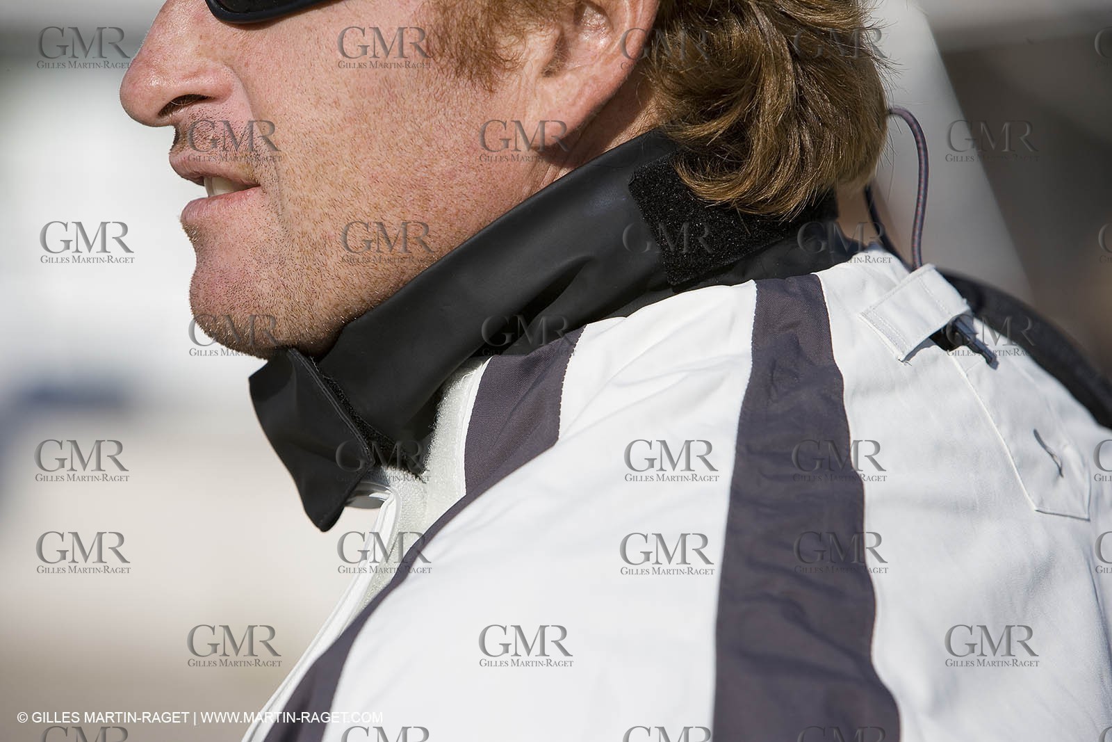 28 09 2007 - Marseille (FRA, 13) - Aigle Marine weather clothing showed in action by salors Marc Emig et Luce Molinier