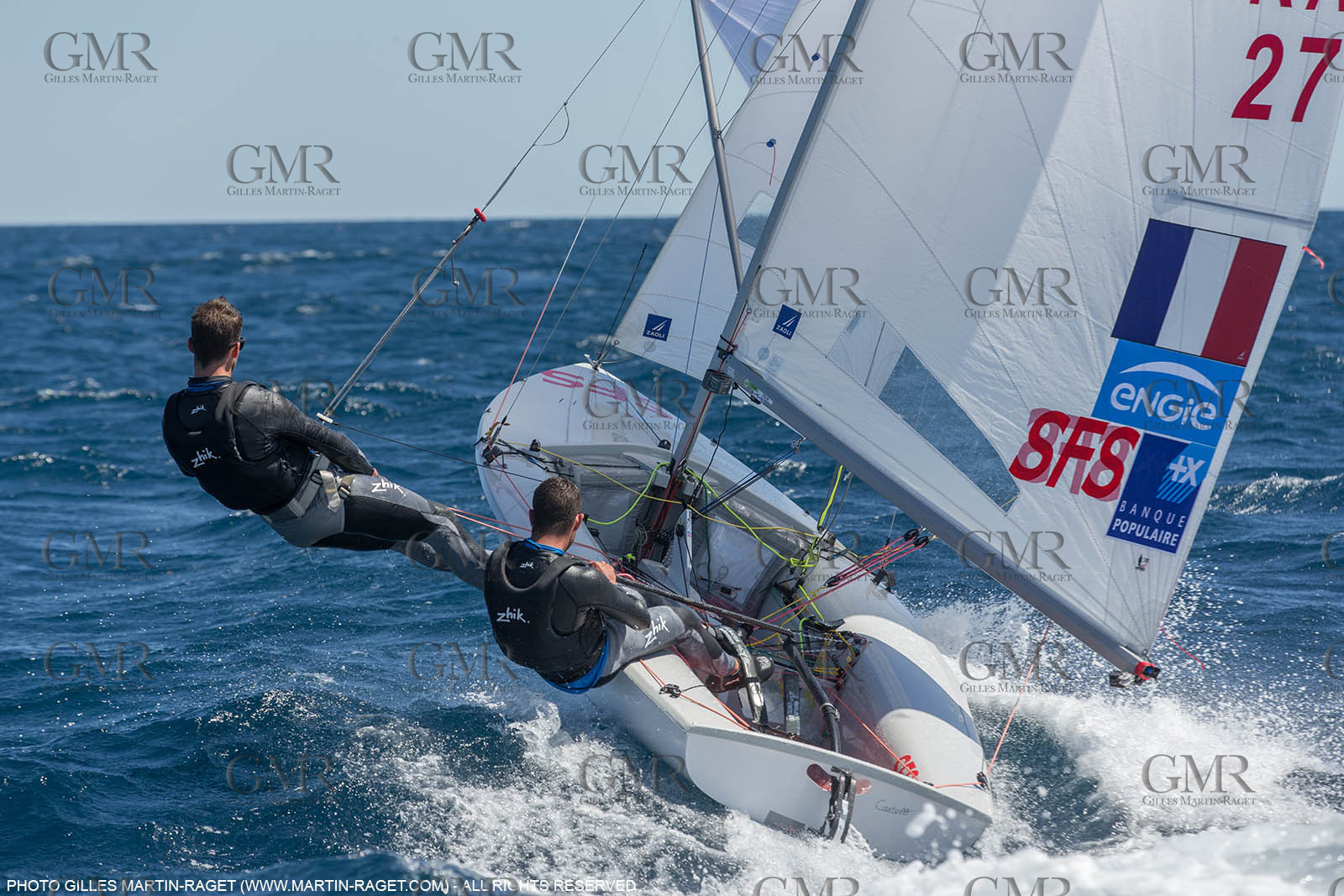 25 04 2016, Hyères (FRA,83), Jeux Olympiques Rio 2016, voile, 470, Sofian Bouvet   Jeremie Mion, SFS Voile