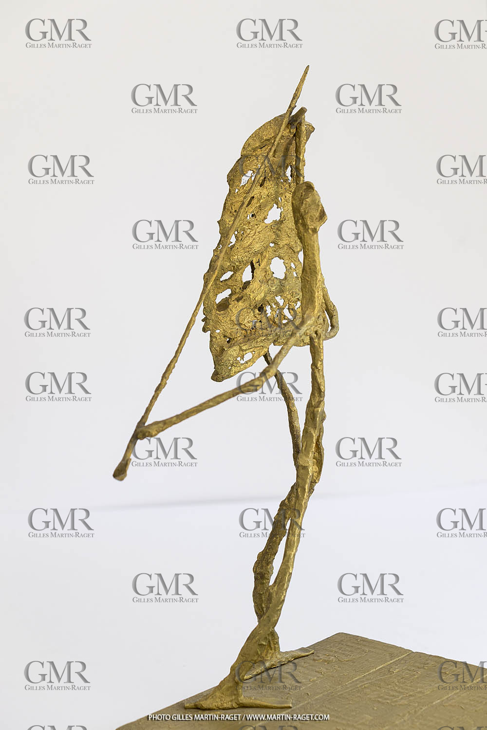 05 08 2019, Marseille (FRA,13), Oeuvre de Germaine Richier, Don Quichotte à l'aile de moulin, 1949, Bronze naturel nettoyé, Epreuve d'exposition, Fondeur L. Thinot, Paris, 56,5 x 31 x 29 cm, Collection famille Germaine Richier
