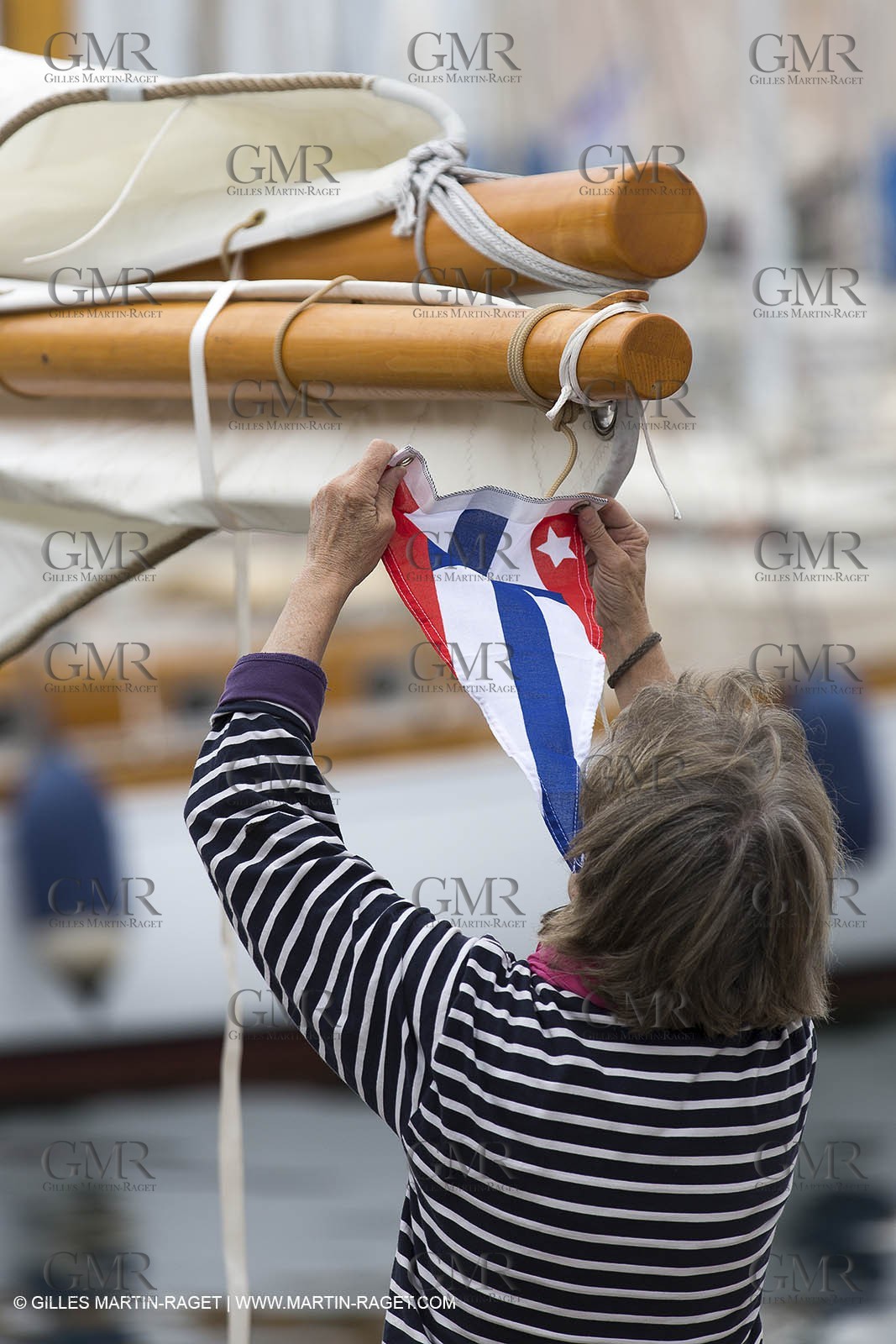 05 05 2013 - Marseille (FRA,13) Alcyon, first sea trials, Edith Frilet rig the Société Nautique de Marseille flag