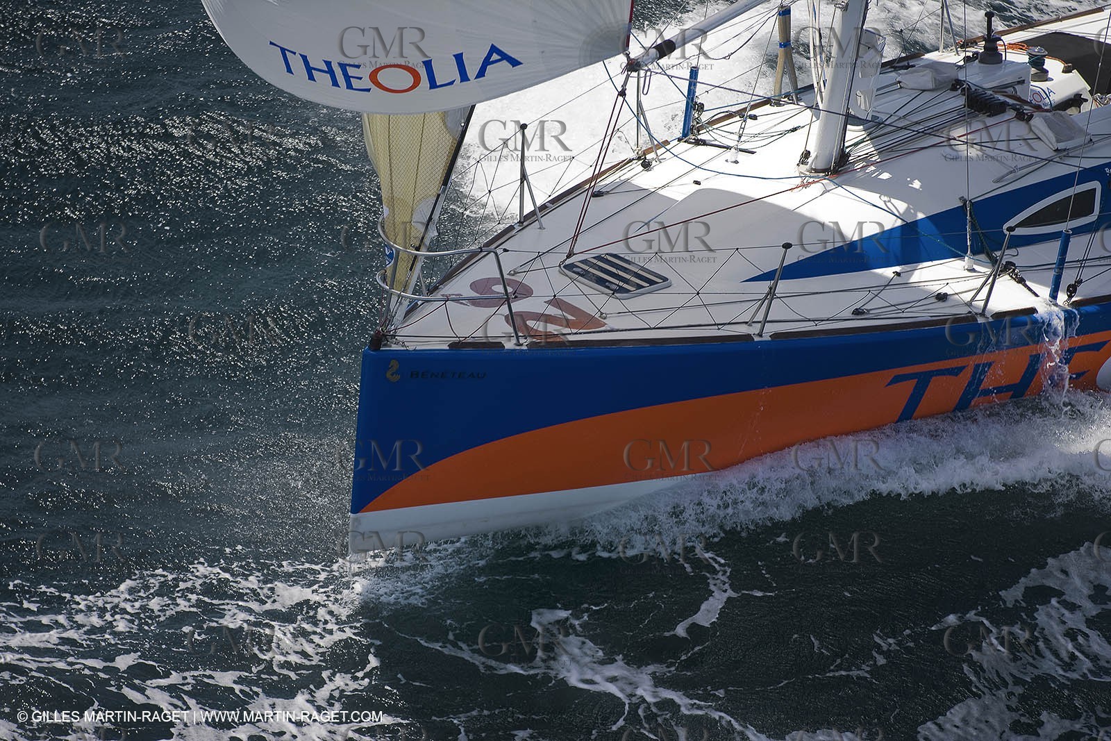 06-26-2007 - FIGARO II - THEOLIA - Skipper : Robert Nagy - Training off Marseille (south France) with strong wind conditions