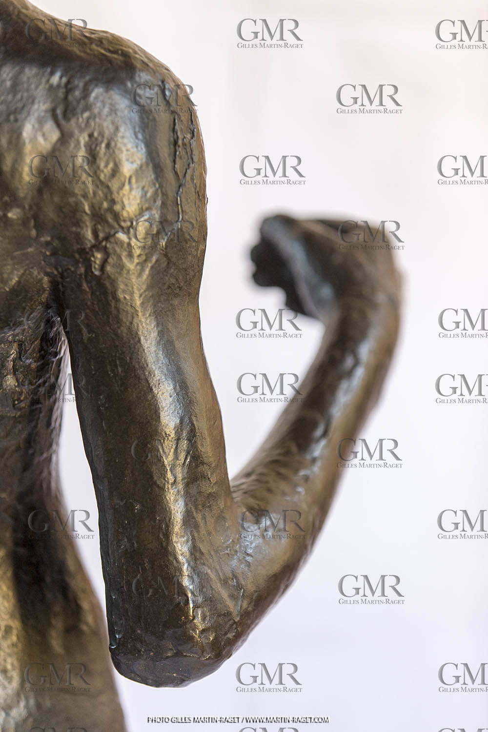 06 03 2016, Saint-Etienne du Grès (FRA,13), Oeuvre de Germaine Richier, Loretto I 1934, Bronze patiné foncé, Numéroté 4 6, fondeur Susse, Paris, 160 x 52 x 35 cm, Collection particulière