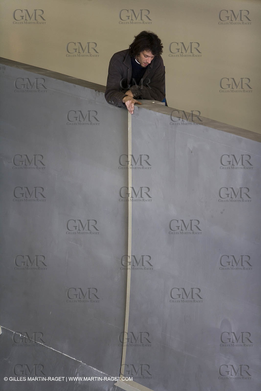 22 01 2008 - La Ciotat (FRA, 13) - Construction of cruising catamaran Nahema at H2X boatyard - Mould construction