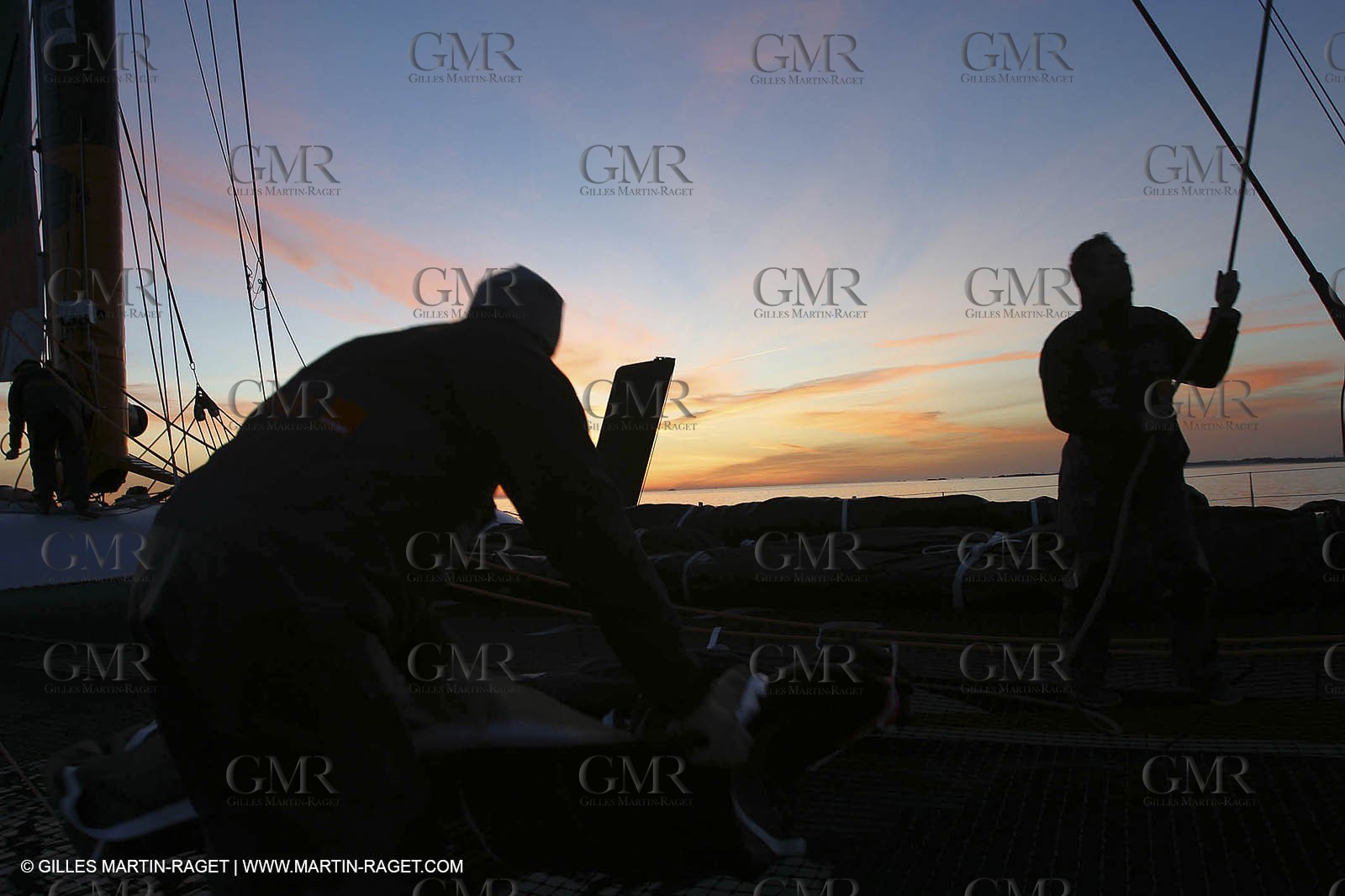 Lorient -Orange II - First sea trials - onboard - at night