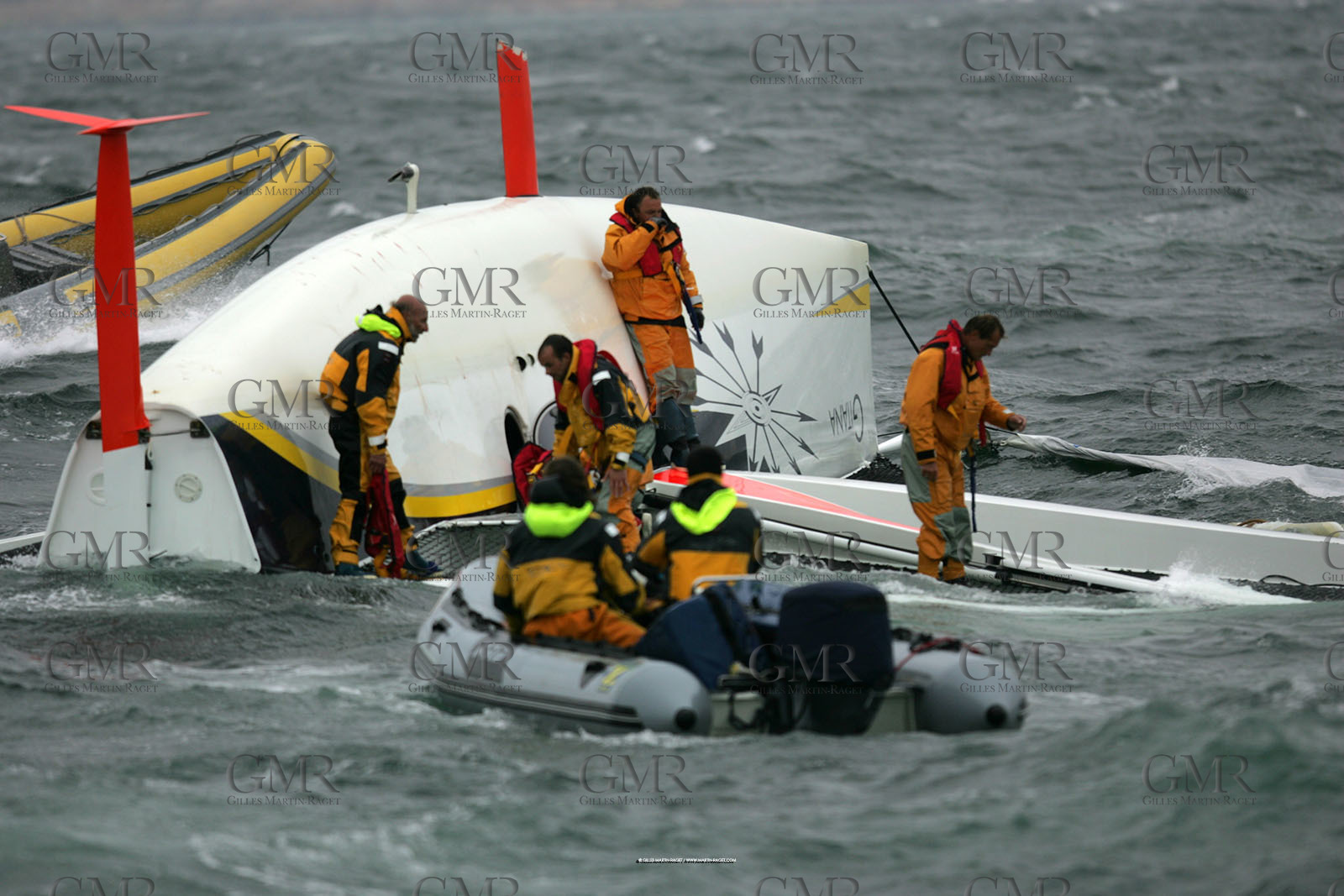 2004 ORMA Multihulls Championship - Fecamp Grand Prix - Gitana X capsize