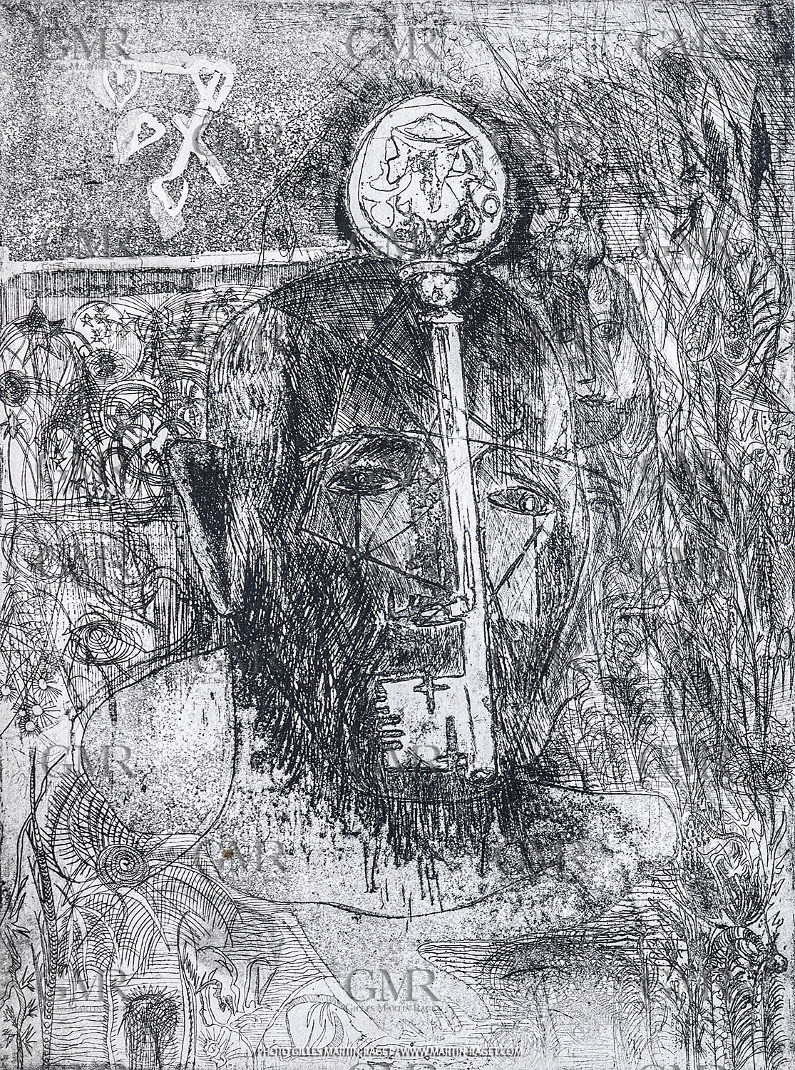 12 07 2020, St Rémy de Provence (FRA, 13) Oeuvre Germaine Richier, gravure