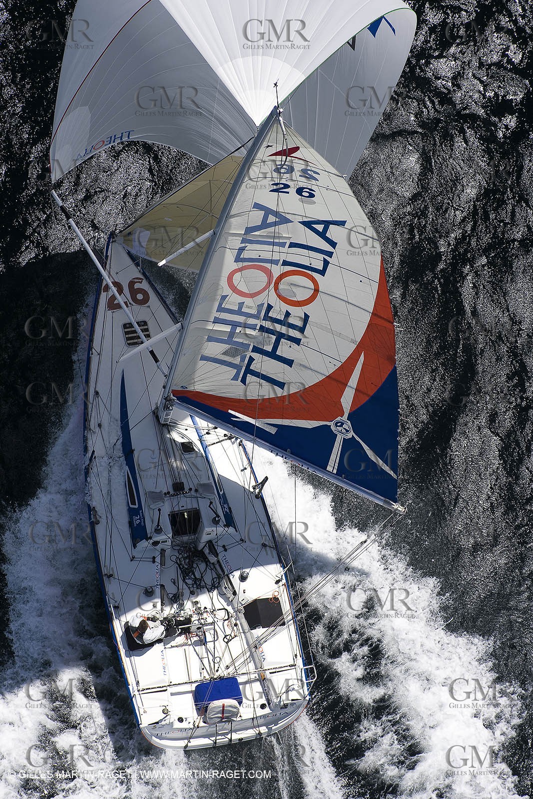 06-26-2007 - FIGARO II - THEOLIA - Skipper : Robert Nagy - Training off Marseille (south France) with strong wind conditions
