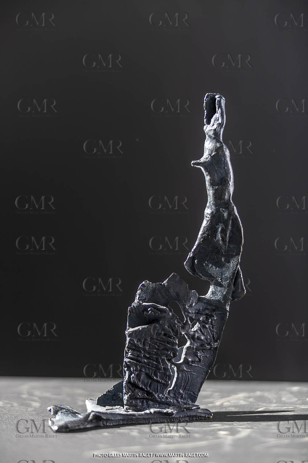 19 02 2020, Marseille (FRA,13), Oeuvre de Germaine Richier, Petit bronze n° 2, 1956, bronze patiné foncé, épreuve exposition, Fondeur : LThinot, Paris, 25 X 14,5 X 14 cm, collection particulière