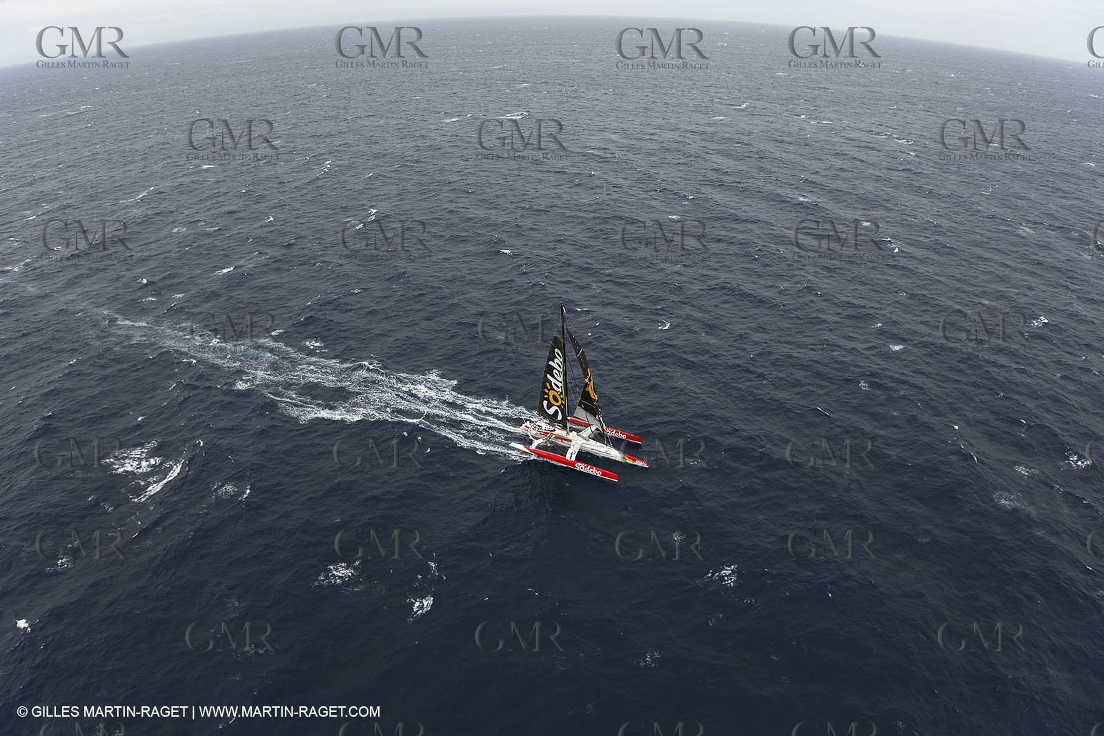 12 09 2012 - Marseille (FRA,13) - Trimaran Sodebo - Thomas Coville - Trans Mediterranée record attempt.