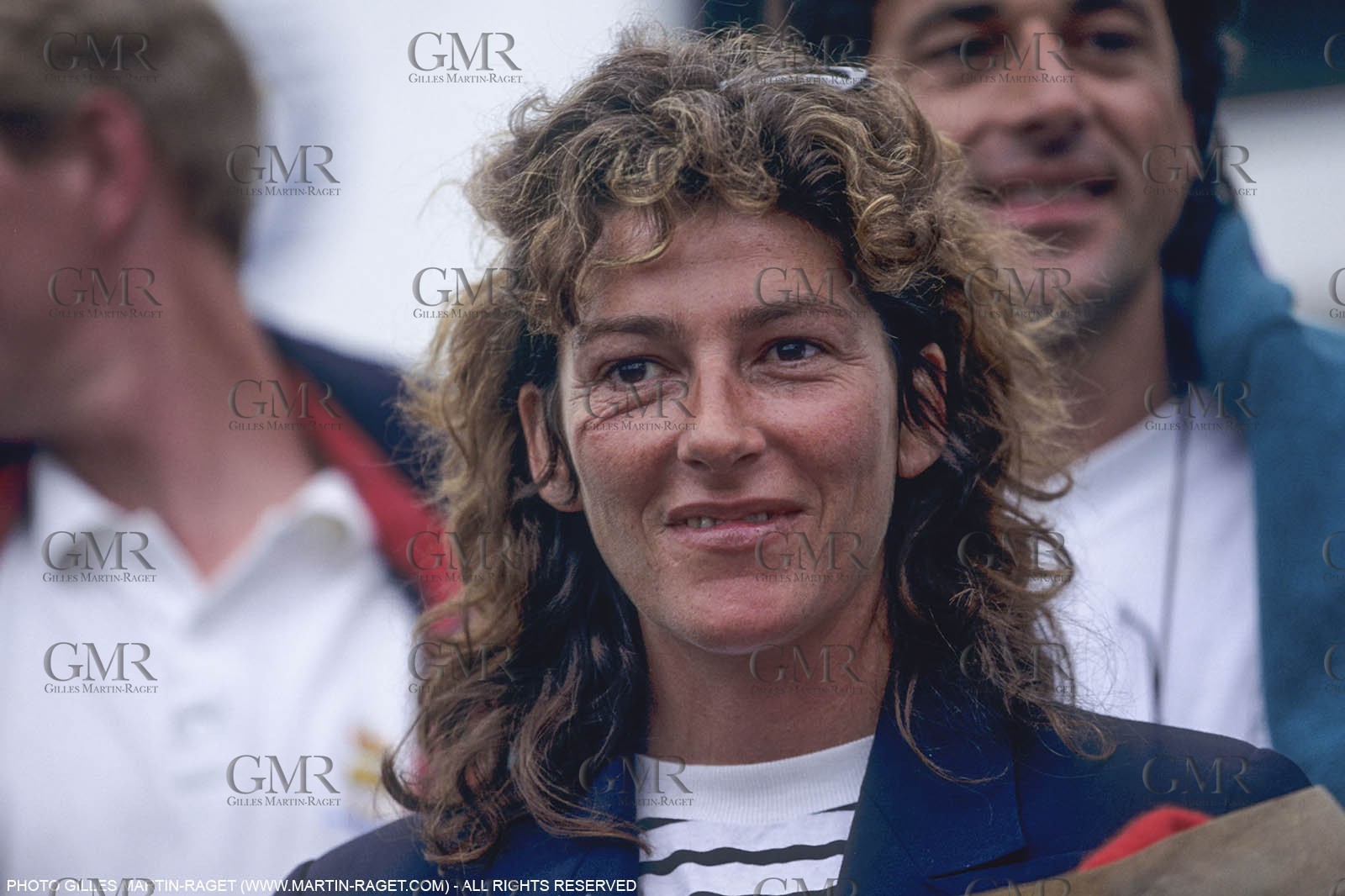 Arrivee Transat AG2R 1996, Florence Arthaud (2eme)