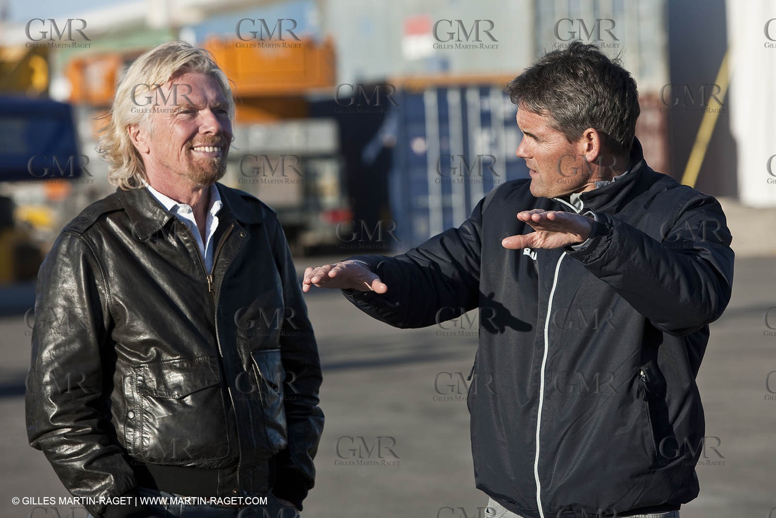 11 02 2010 - Valencia (ESP) - 33rd America's Cup - BMW ORACLE Racing - Day off 2 - Sir Richard Branson - Sir Russell Coutts