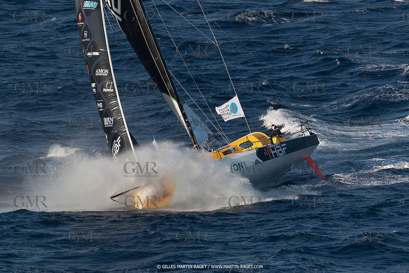 27 08 2021, Marseille (FRA), Transat Jacques Vabre 2021, Class 40, HBF-Reforest'Action (Kito de Pavant, Gwen Gbick)