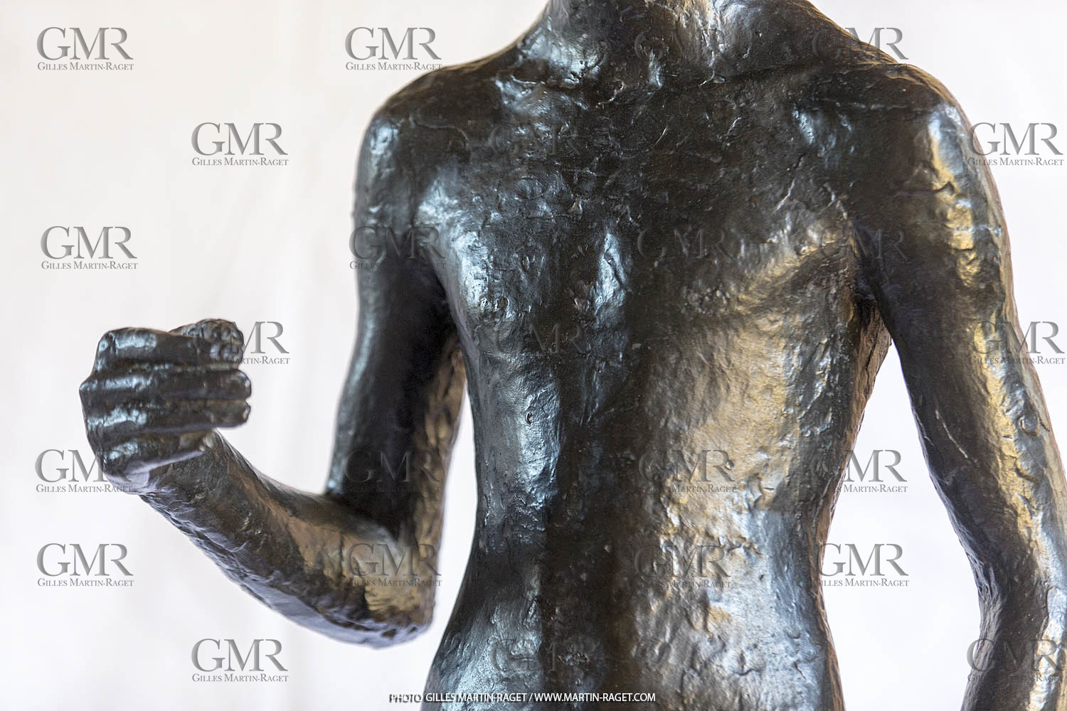 06 03 2016, Saint-Etienne du Grès (FRA,13), Oeuvre de Germaine Richier, Loretto I 1934, Bronze patiné foncé, Numéroté 4 6, fondeur Susse, Paris, 160 x 52 x 35 cm, Collection particulière