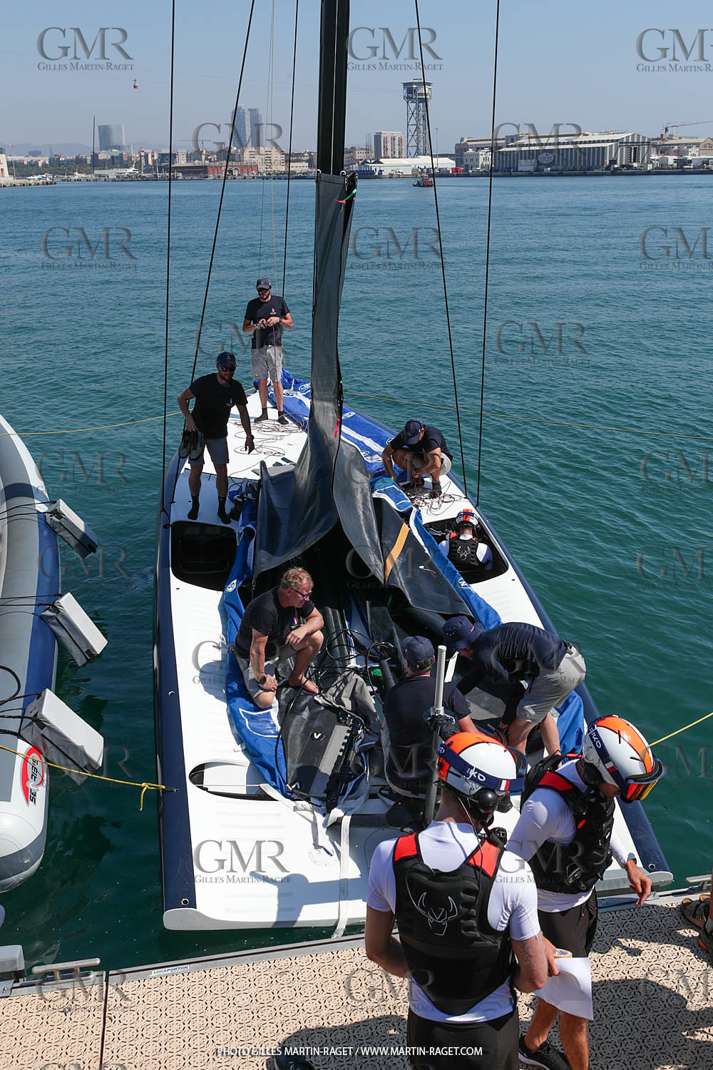 22 08 2023, Barcelona (ESP), 37th America's Cup, Orient Express Racing Team, AC 40 first training
