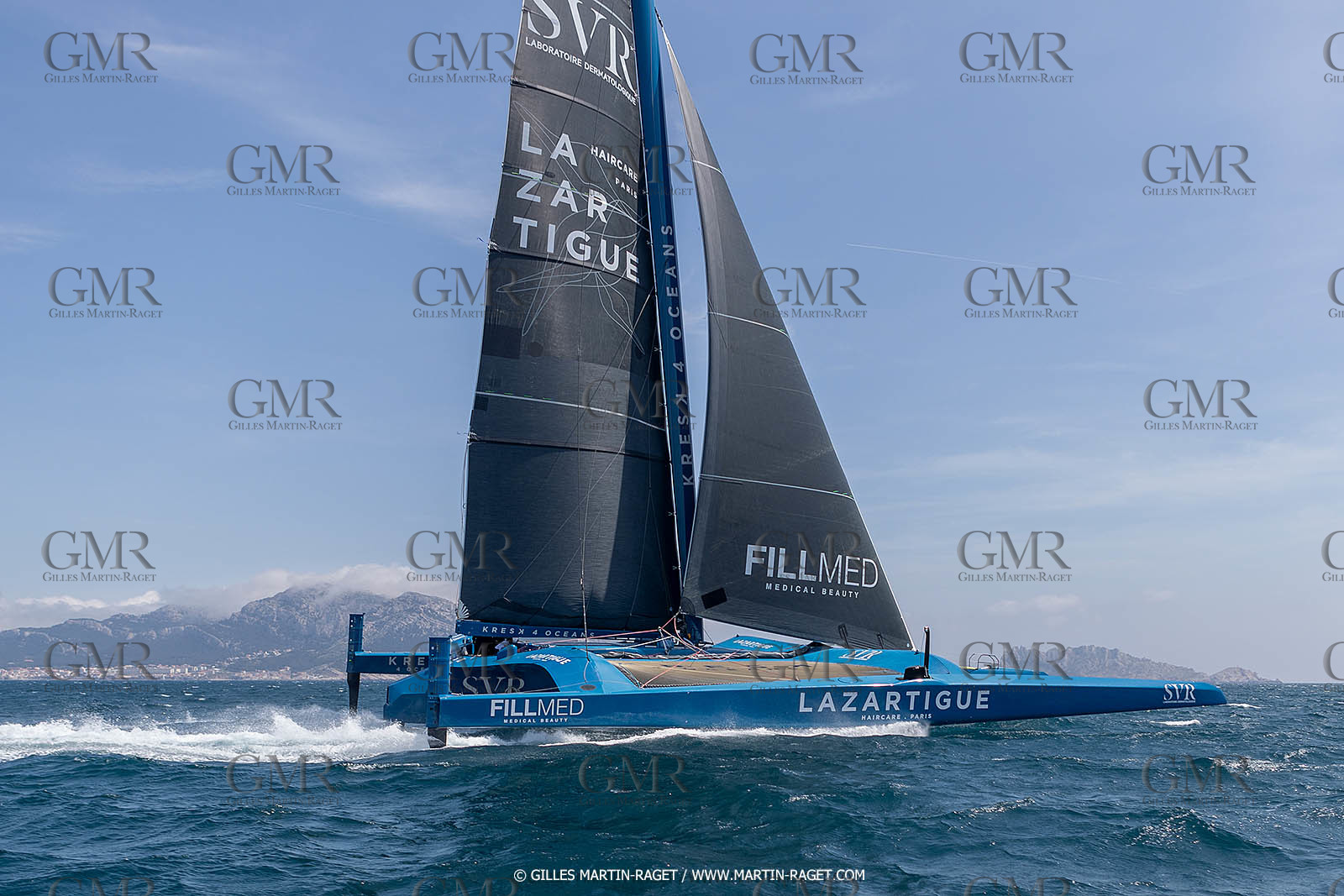 18 05 2022, Marseille (FRA), APremière navigation du trimaran Ultim SVR LAZARTIGUE à Marseille