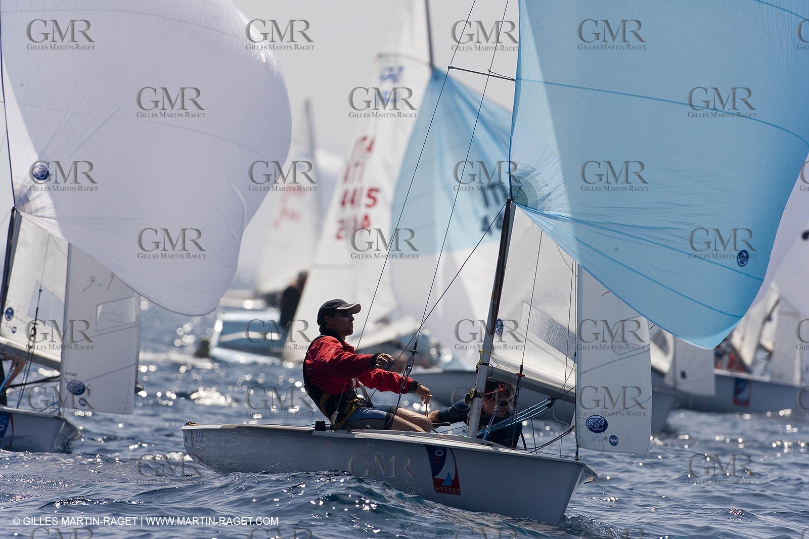 24 04 2007 - 2007 Semaine Olympique Française - Hyères (South of France) - Day 3 - Team France - 470 Homme - Bonnaud-Bonnaud