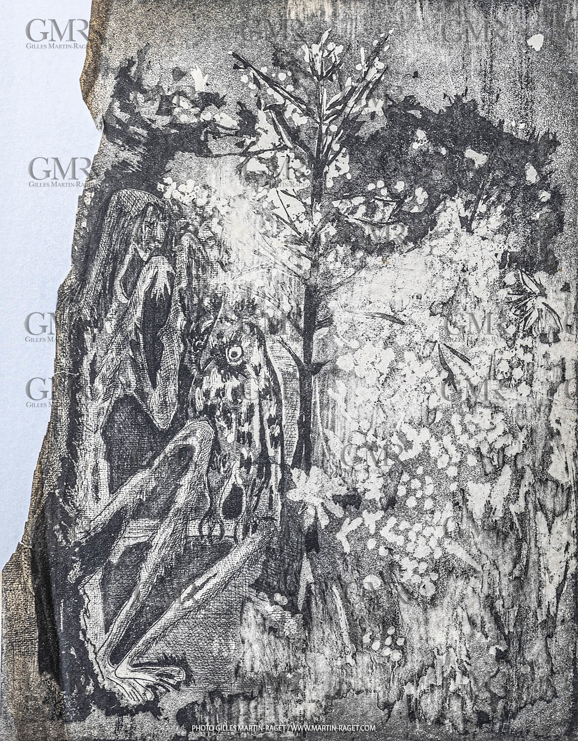 12 07 2020, St Rémy de Provence (FRA, 13) Oeuvre Germaine Richier, gravure