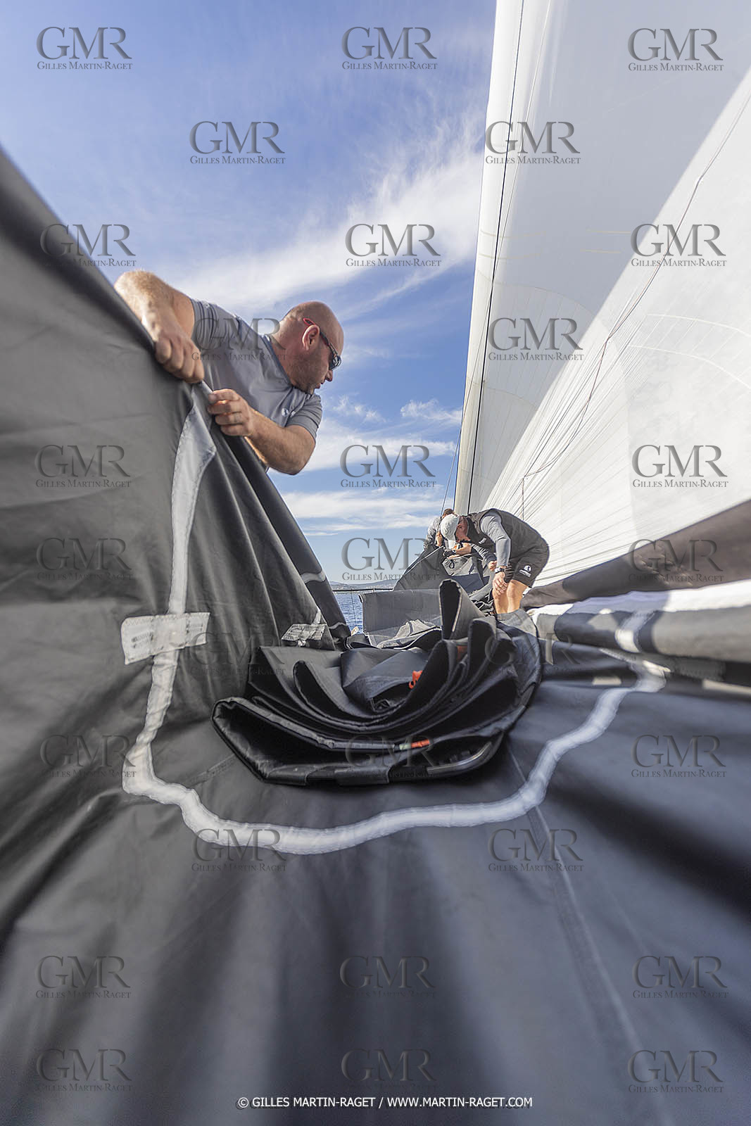 03 10 2022, Saint-Tropez (FRA,83), Voiles de Saint-Tropez 2022,  entraînement des maxis, A bord de Sipirit of Malouen X