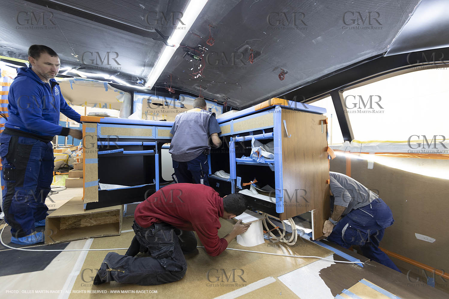 29 10 2018, La Grande Motte (FRA,30), Chantier Gunboat, construction du Gunboat 68