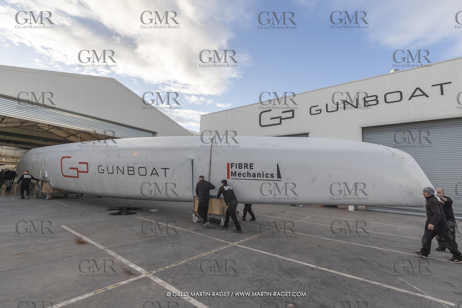 15 02 2022, La Grande Motte (FRA), Gunboat 80  1 hulls delivery