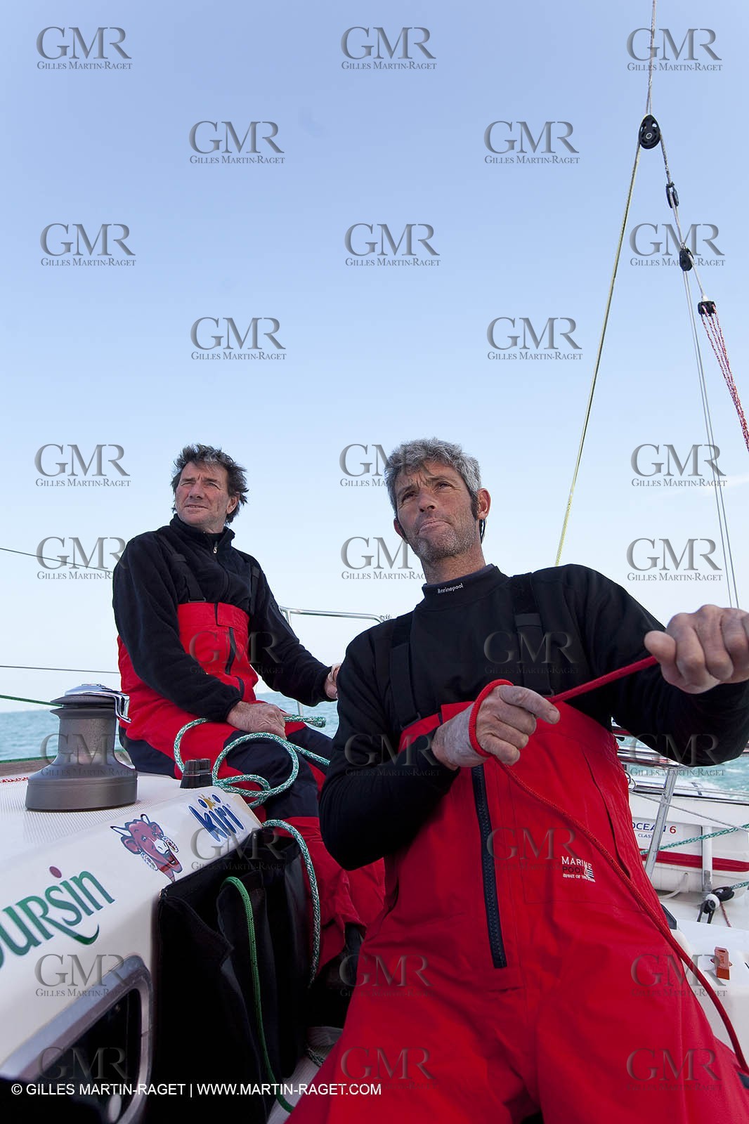 13 03 2010 - La Grande Motte   Port Camargue (FRA) - Groupe Bel - Entraînement Kito de Pavant   Sébastien Audigane en vue de la Transat AG2R 2010