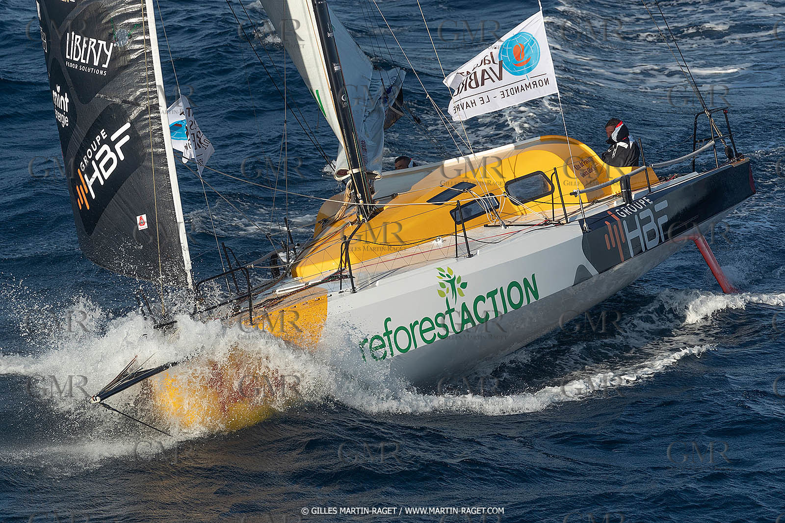 27 08 2021, Marseille (FRA), Transat Jacques Vabre 2021, Class 40, HBF-Reforest'Action (Kito de Pavant, Gwen Gbick)