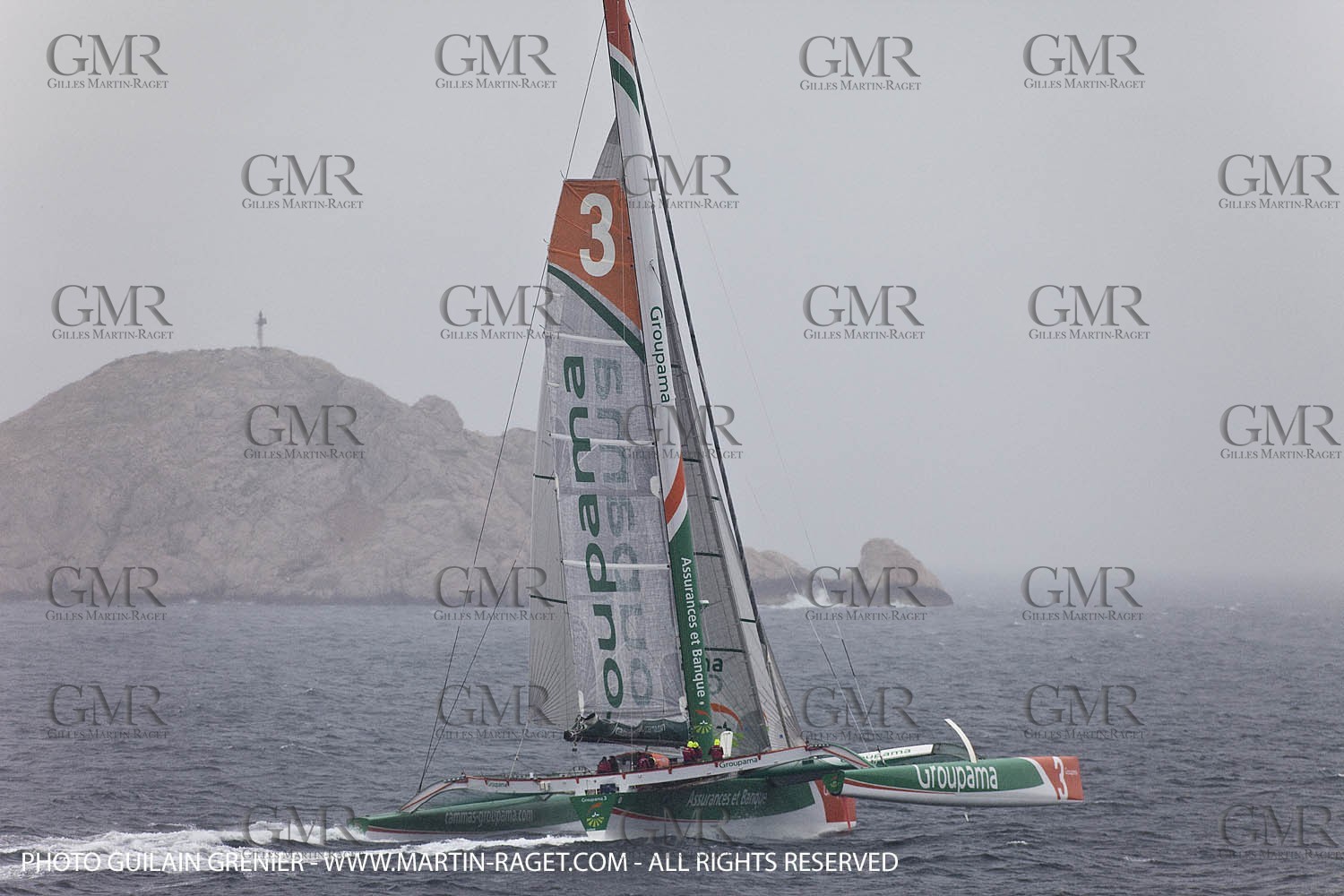 05 14 09 - Marseilles - Mediterranean Record - Groupama 3 - Franck Cammas - G Class - Start from Marseilles to Carthage (Tunisia)