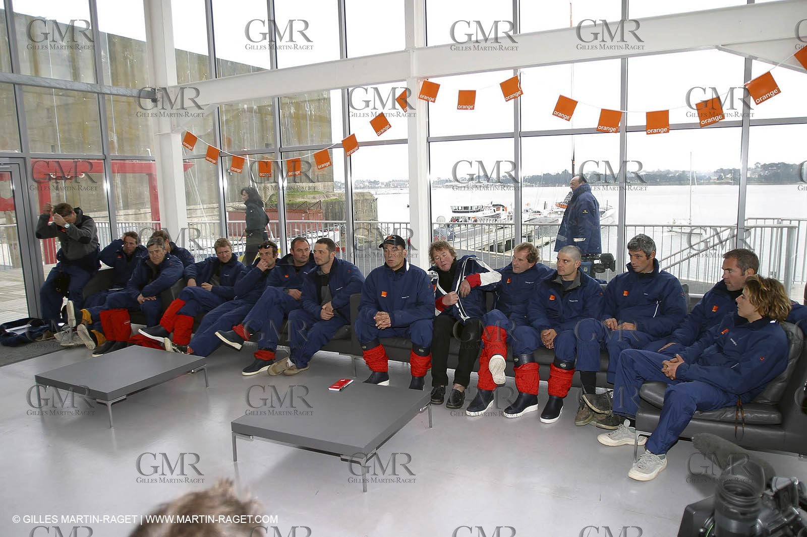 Orange II-Trophée Jules Verne 2004-1er départ de Lorient-Orange II-2004 Jules Verne Trophy Lorient first start