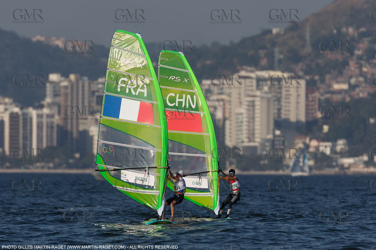 14 08 2016, Rio de Janeiro (BRA), 2016 Olympic Games, Sailing, RSX Women medal race, Charline Picon (FRA), gold medalist